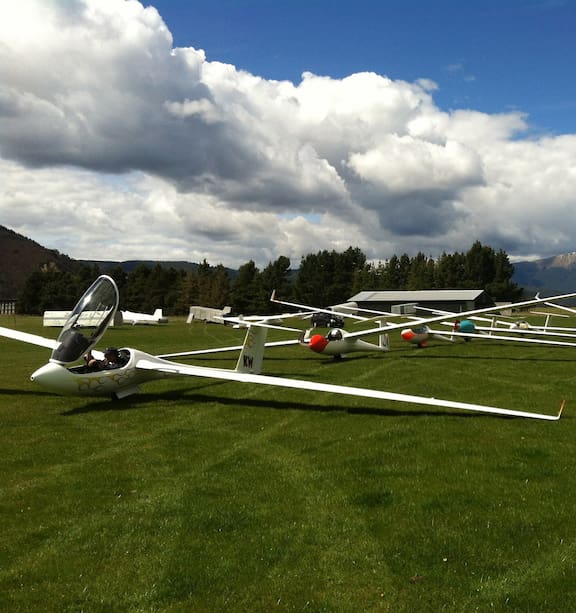 Australian father and son gliding