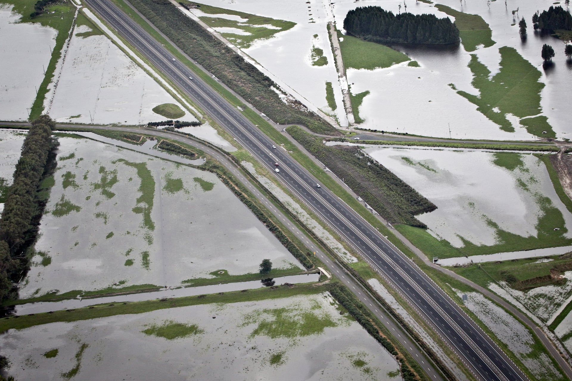 Flooding around the Tauranga Eastern Link in April 2017. Photo / Andrew Warner
