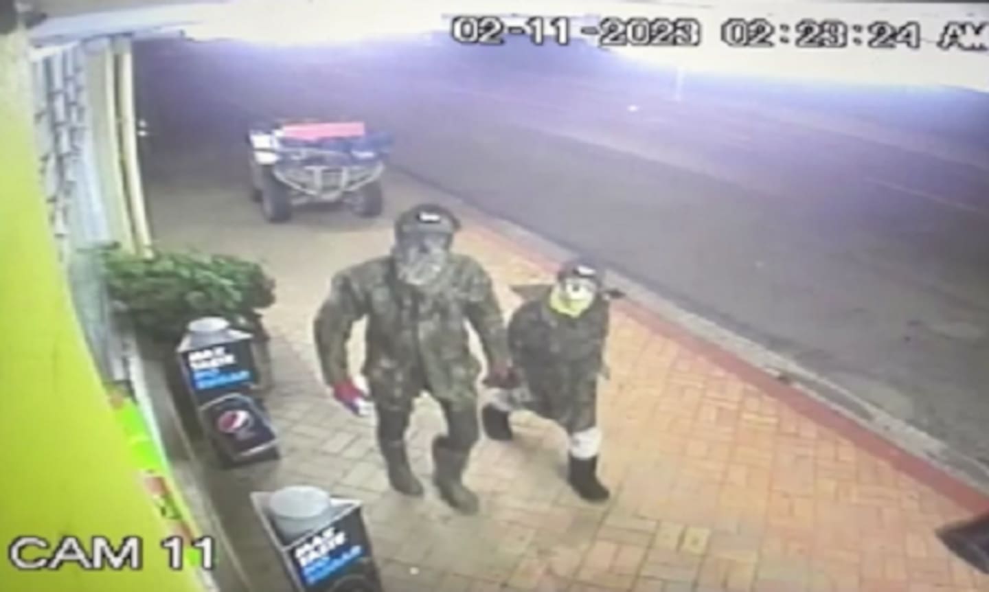 Police are looking for Tom Phillips after the wanted man and one of his children were captured on CCTV smashing the window of a business in Piopio. Photo / NZ Police