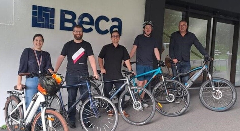  The Beca team on the challenge. Photo / Supplied