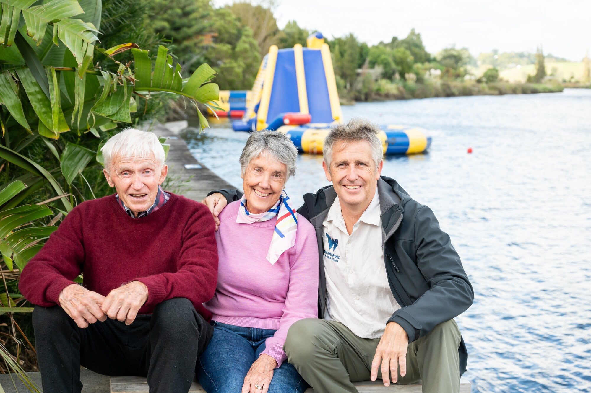  Waimarino founders Barry and Barbara Anderson, and their son Blair Anderson, who now owns and runs the park alongside Wairoa River today. Photo / Brydie Thompson