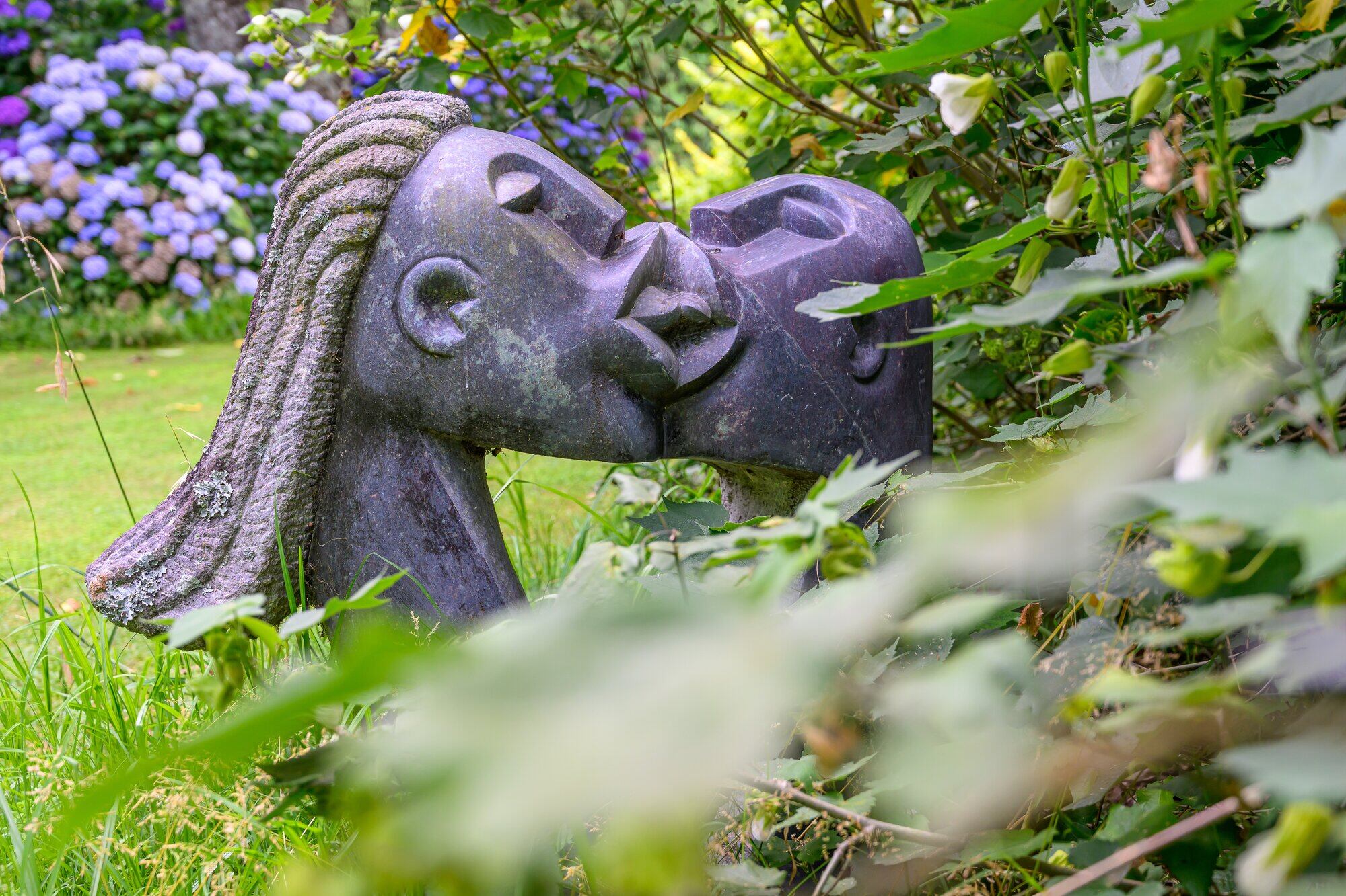 A sculpture Jens Mueller brought back from Cape Town for his Pyes Pā property. Photo/ David Hall