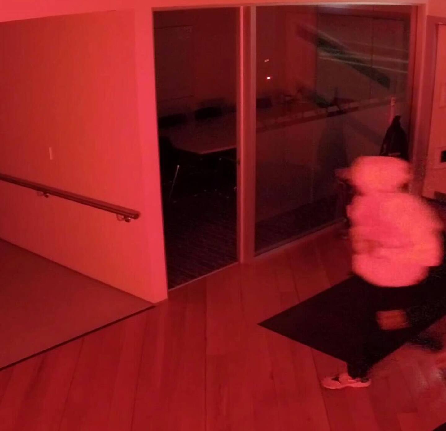 One of the alleged thieves inside the I Am Hope office. Photo / Supplied