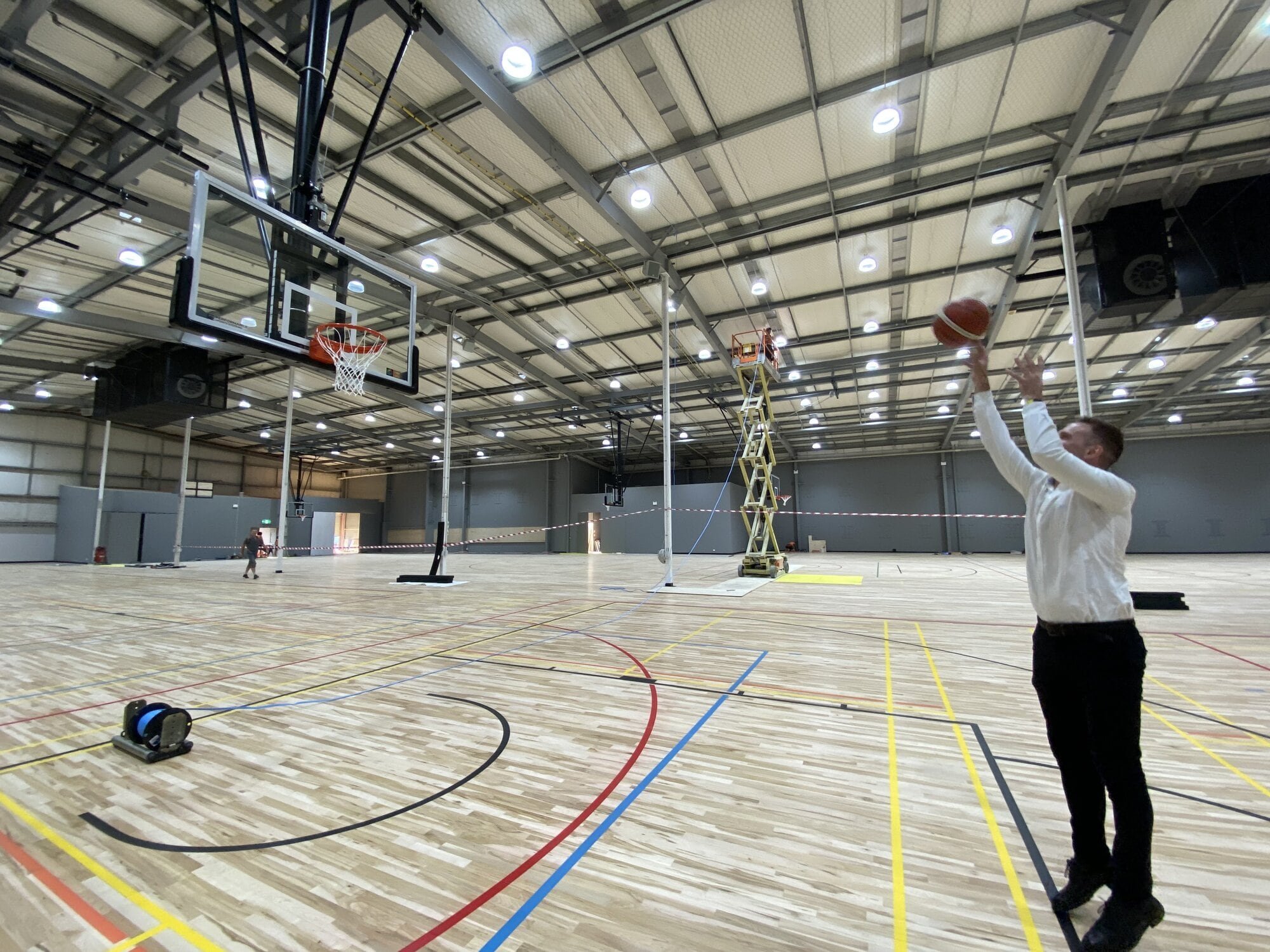  Bay Venues general manager of community facilities Paul Dunphy taking a shot before the open day on Saturday. Photo / Ayla Yeoman