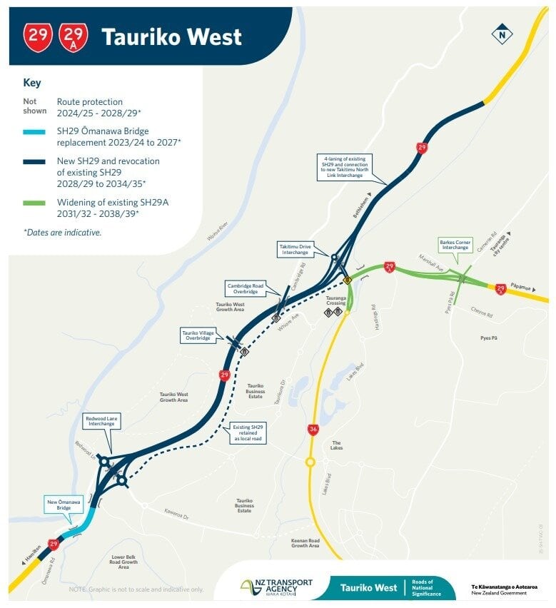  A map showing where the works will take place. Supplied image