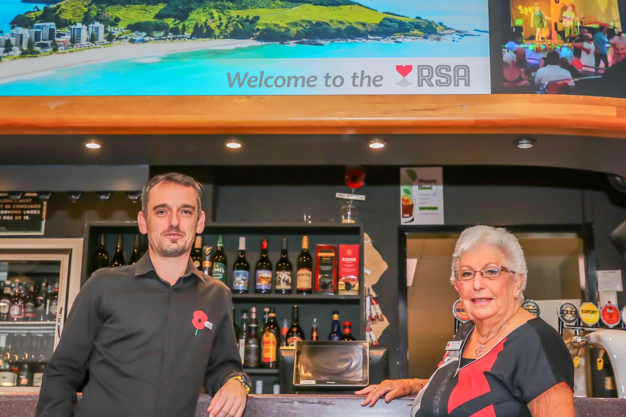 Mount Maunganui RSA acting general manager Jonathan Clarke (left) and vice-president Judy Hallinan. Photo / Kelly O'Hara