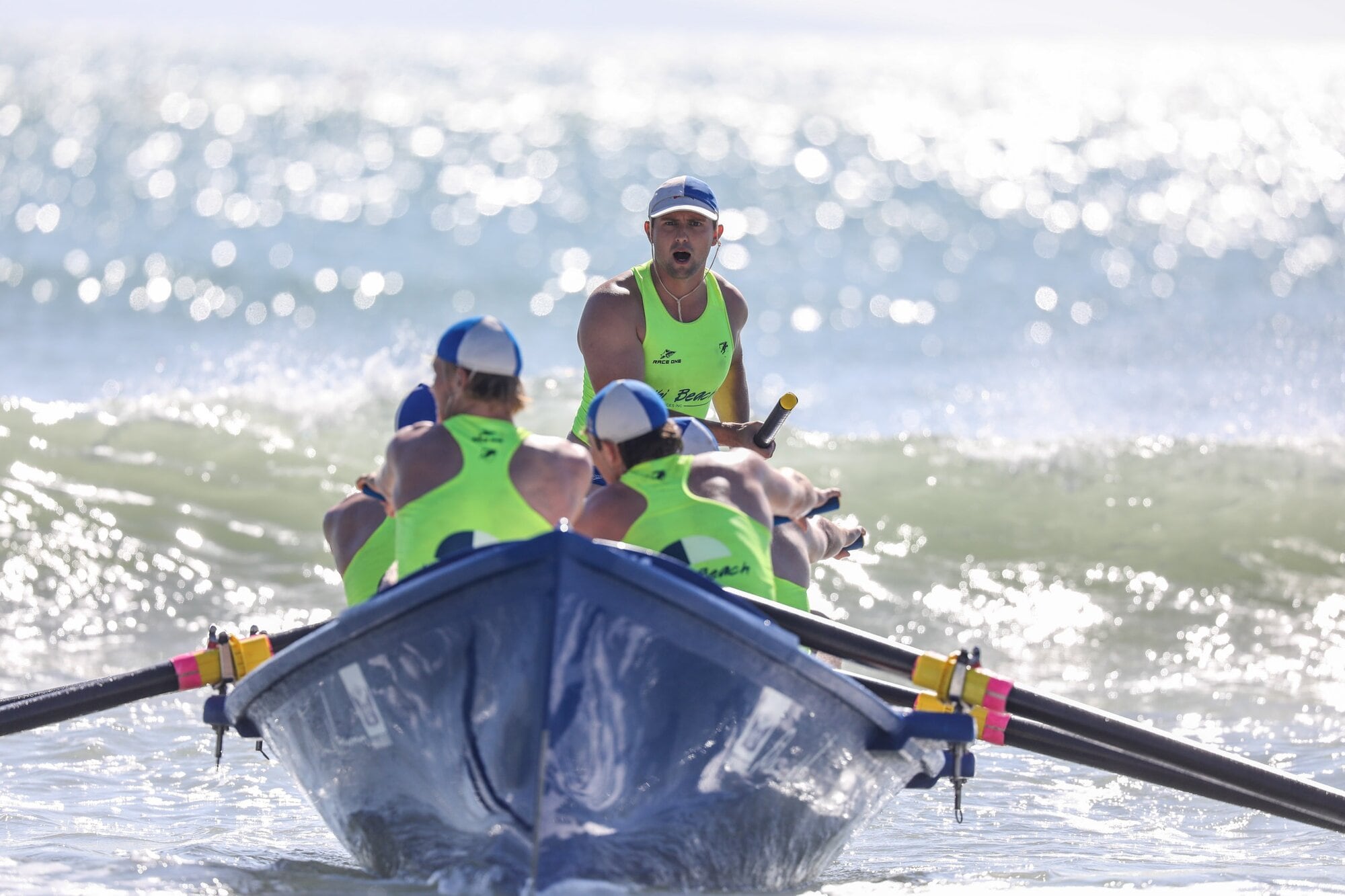 Nick Wagstaff pictured as the Waihī Beach sweep in action. Photo / Alex Wilkins