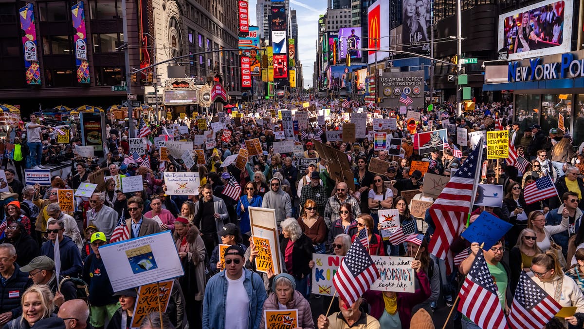 ‘This is how change happens’ - US protesters chant messages in ‘No Kings’ marches nationwide
