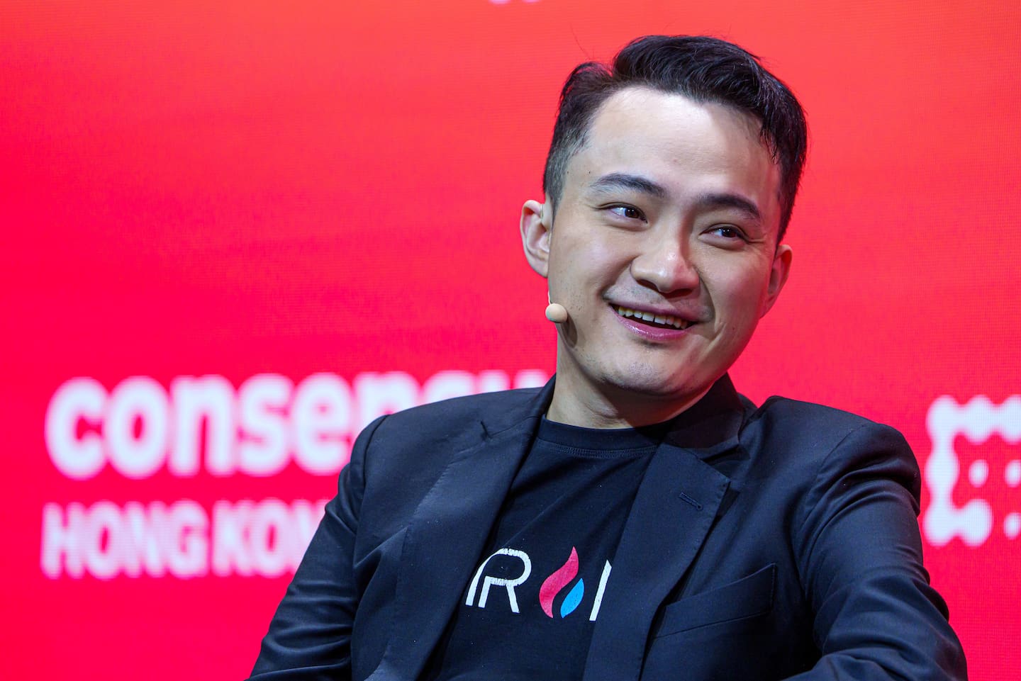 Justin Sun, founder of Tron, speaks during the Consensus Crypto Conference in Hong Kong, China. Photo / Bloomberg via Getty Images