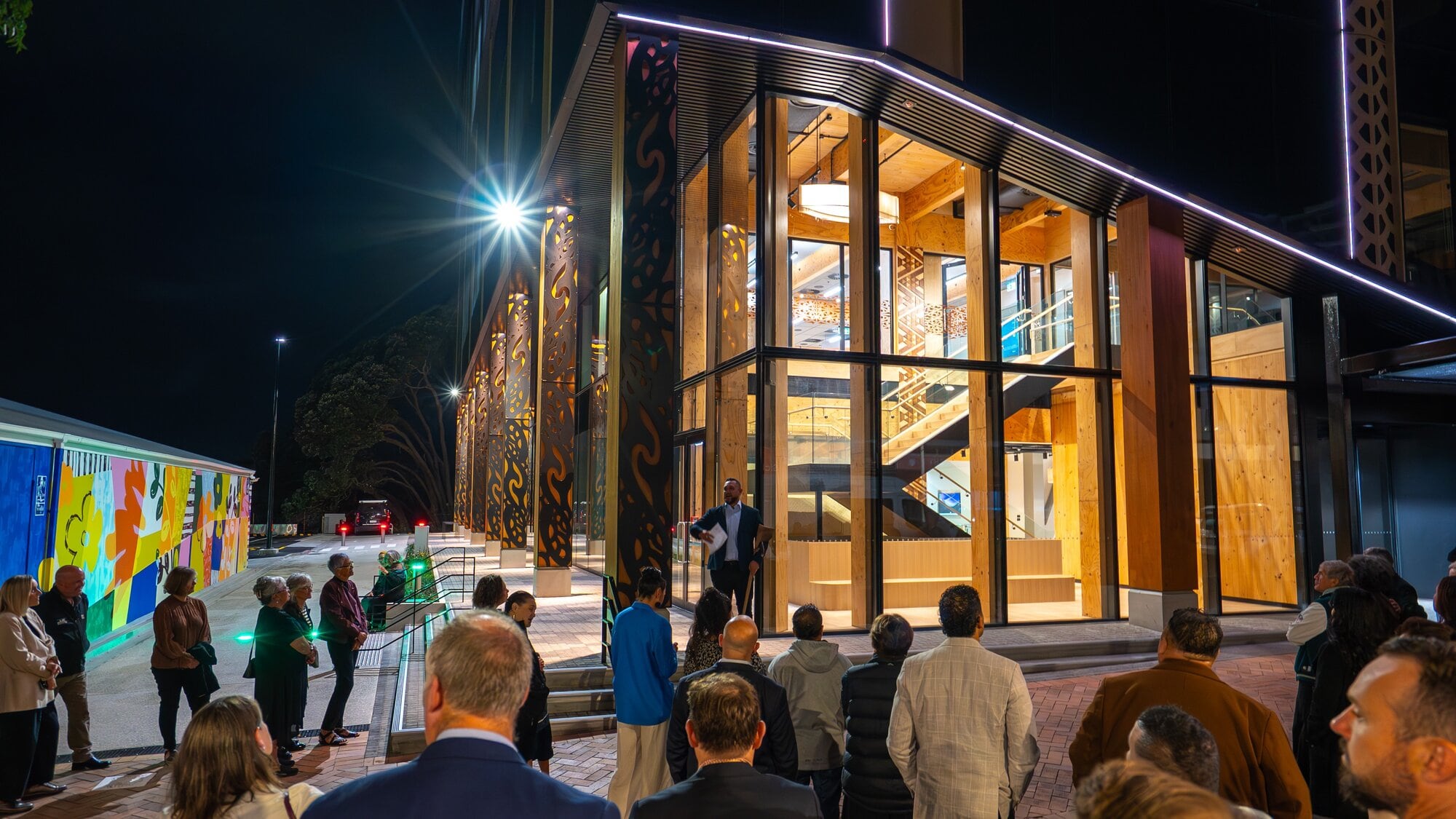 A pōwhiri was held on April 2 to bless 90 Devonport, Tauranga City Council's new offices. Photo / Tauranga City Council