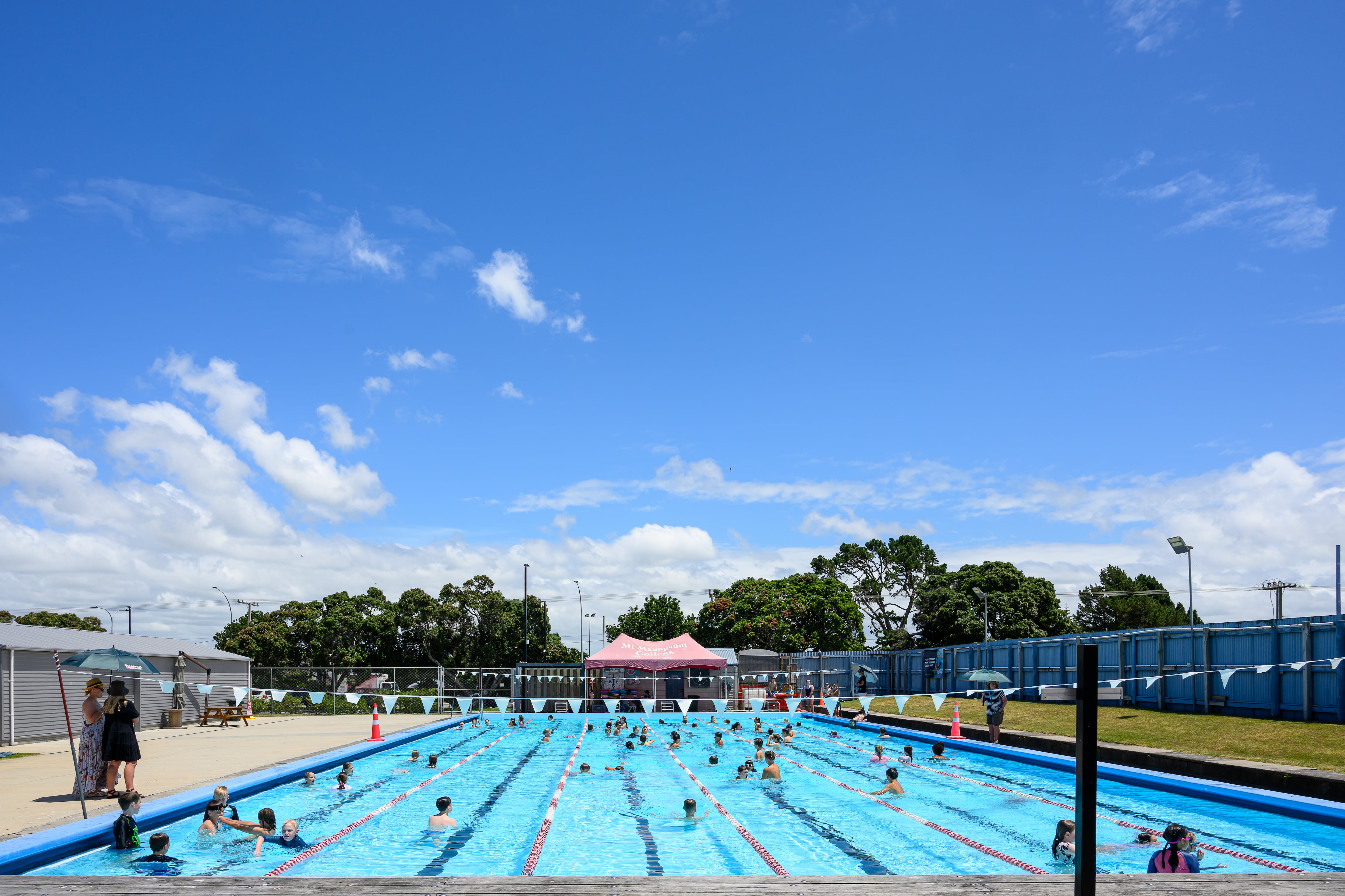 The Omanu Swimming Club trains at the Mount Maunganui College swimming pool. Photo / David Hall