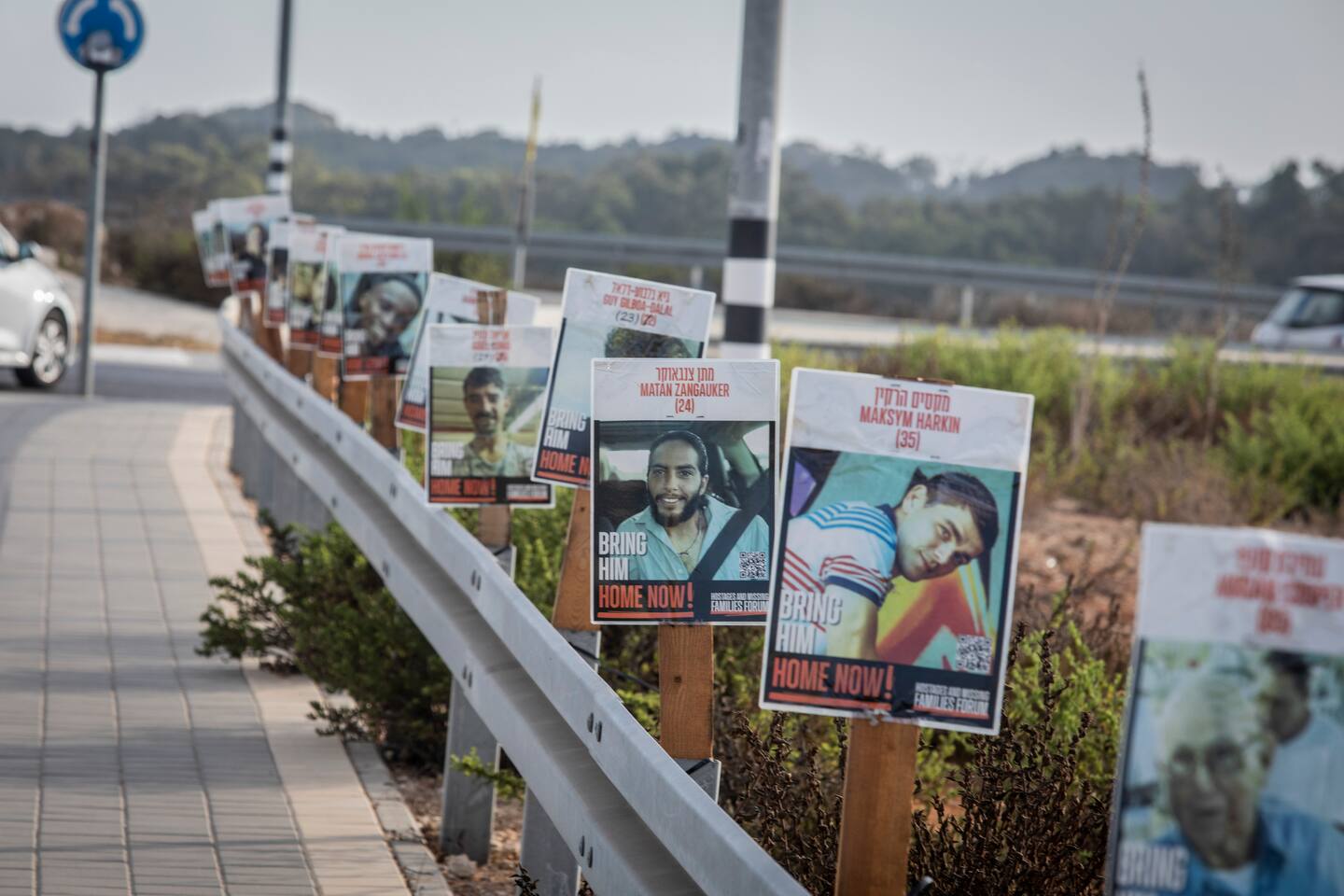 Demonstrators call for a deal to return hostages from Gaza. Photo / Getty Images