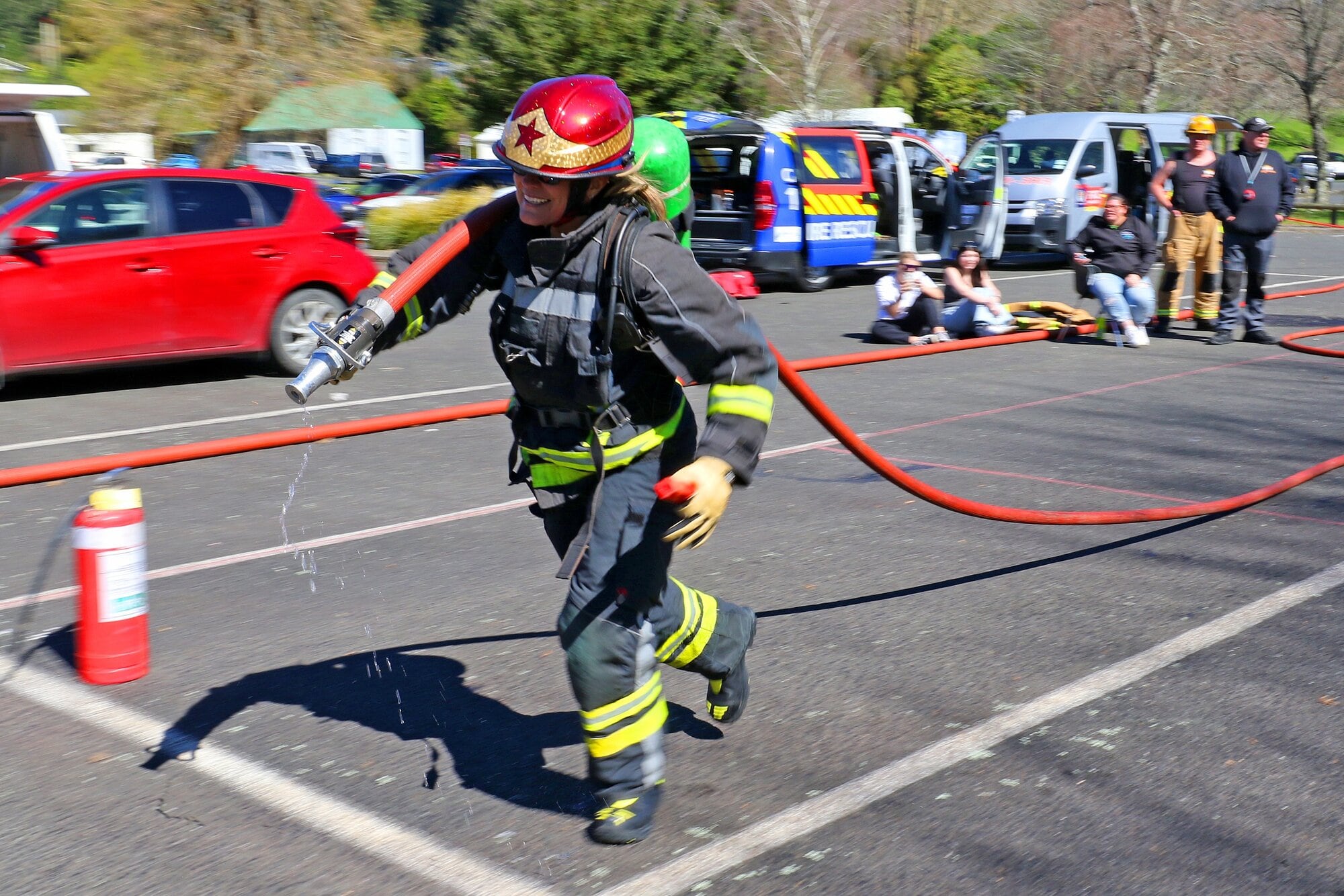  Jodi Purdie at the Auckland Provincial Fire Brigades Association Firefighter Challenge last month. Photo / Stuart Whitaker