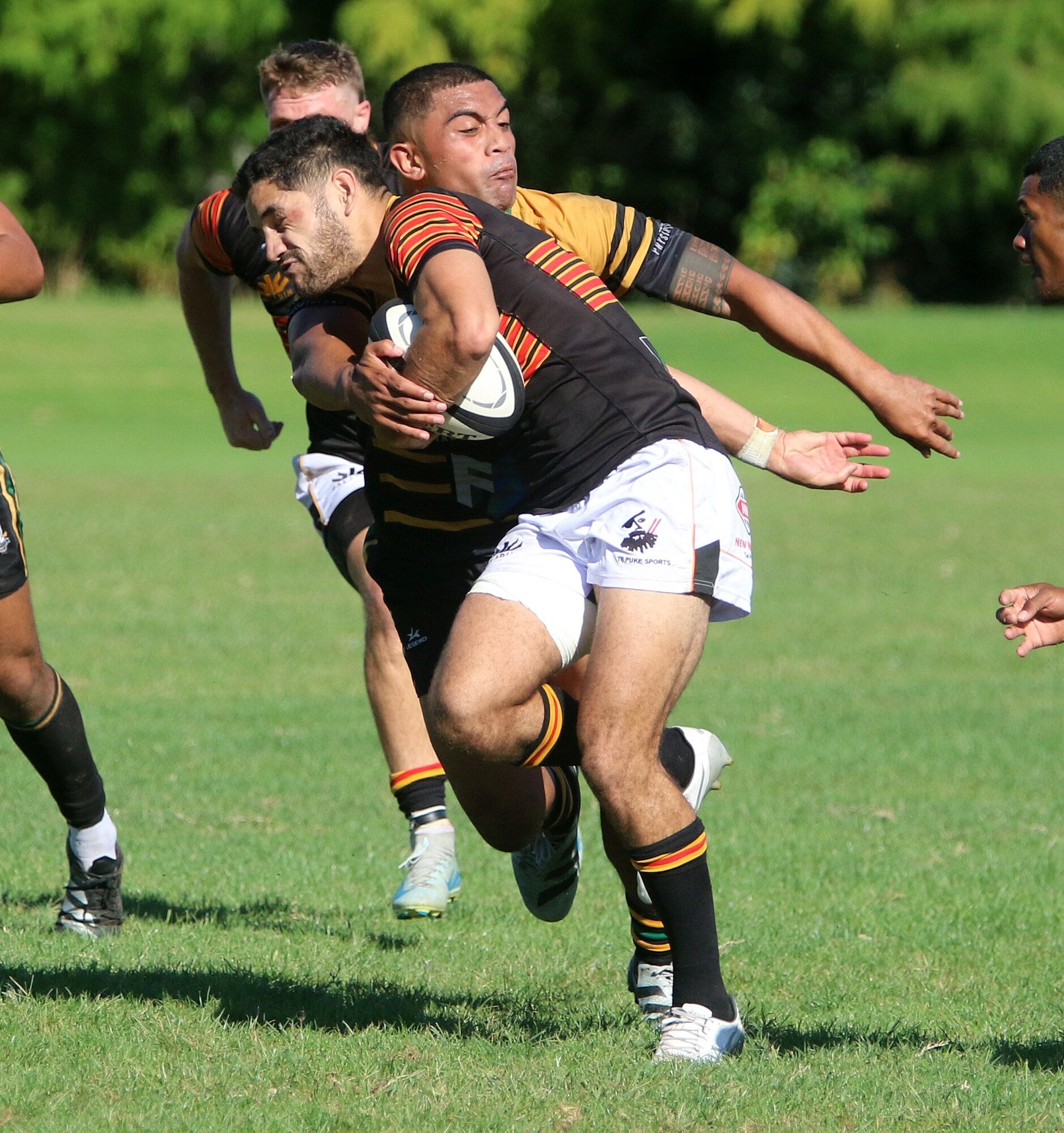 Taine Craig-Ranga opened the scoring for Te Puke Sports and was his side’s man of the match. Photo / Stuart Whitaker