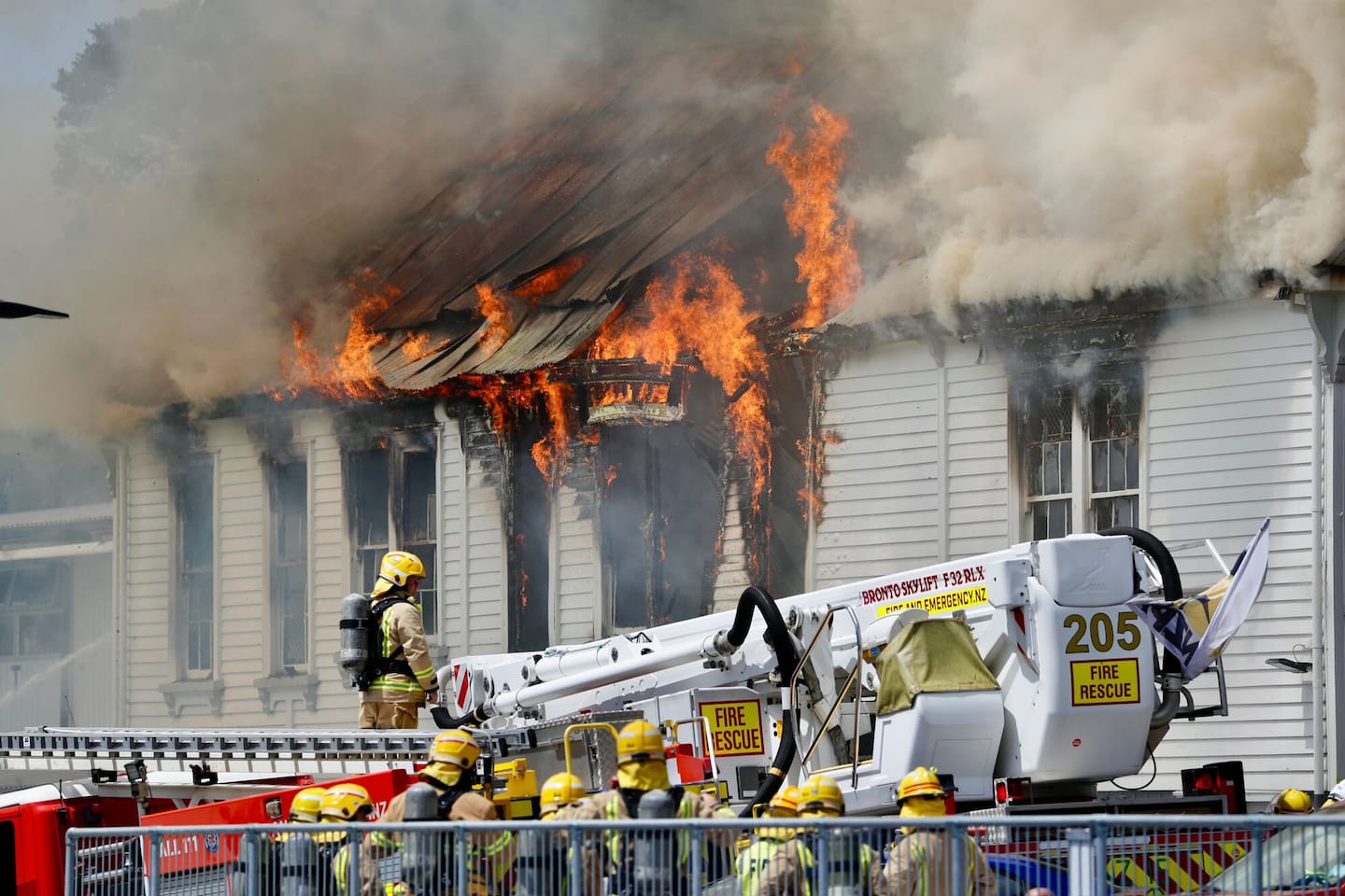 Investigators have found the fire that gutted a building at Northcote College was started accidentally. Photo / Dean Purcell.
