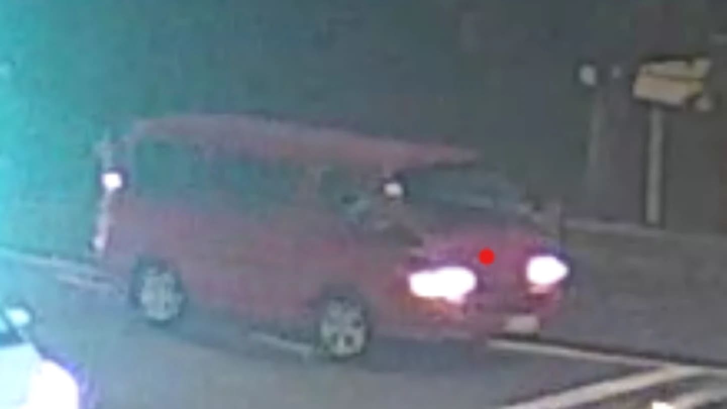Police issued a photo asking for CCTV or dashcam footage of the red van linked to the Miramar incident. Photo / Supplied