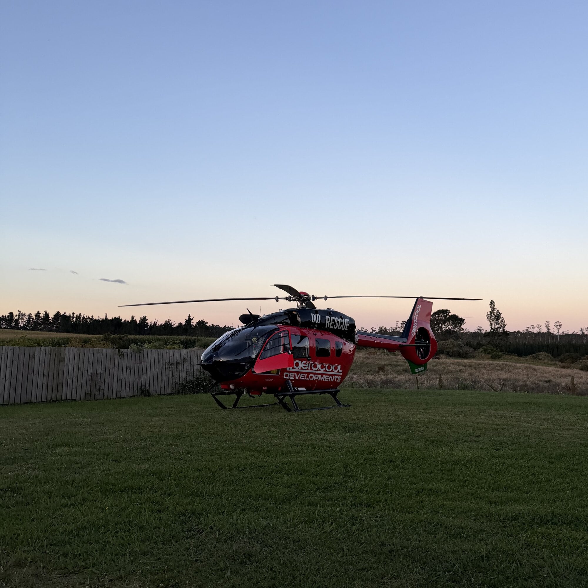  The Aerocool Rescue Helicopter during its recent flight to Matakana Island. Photo / PSRT