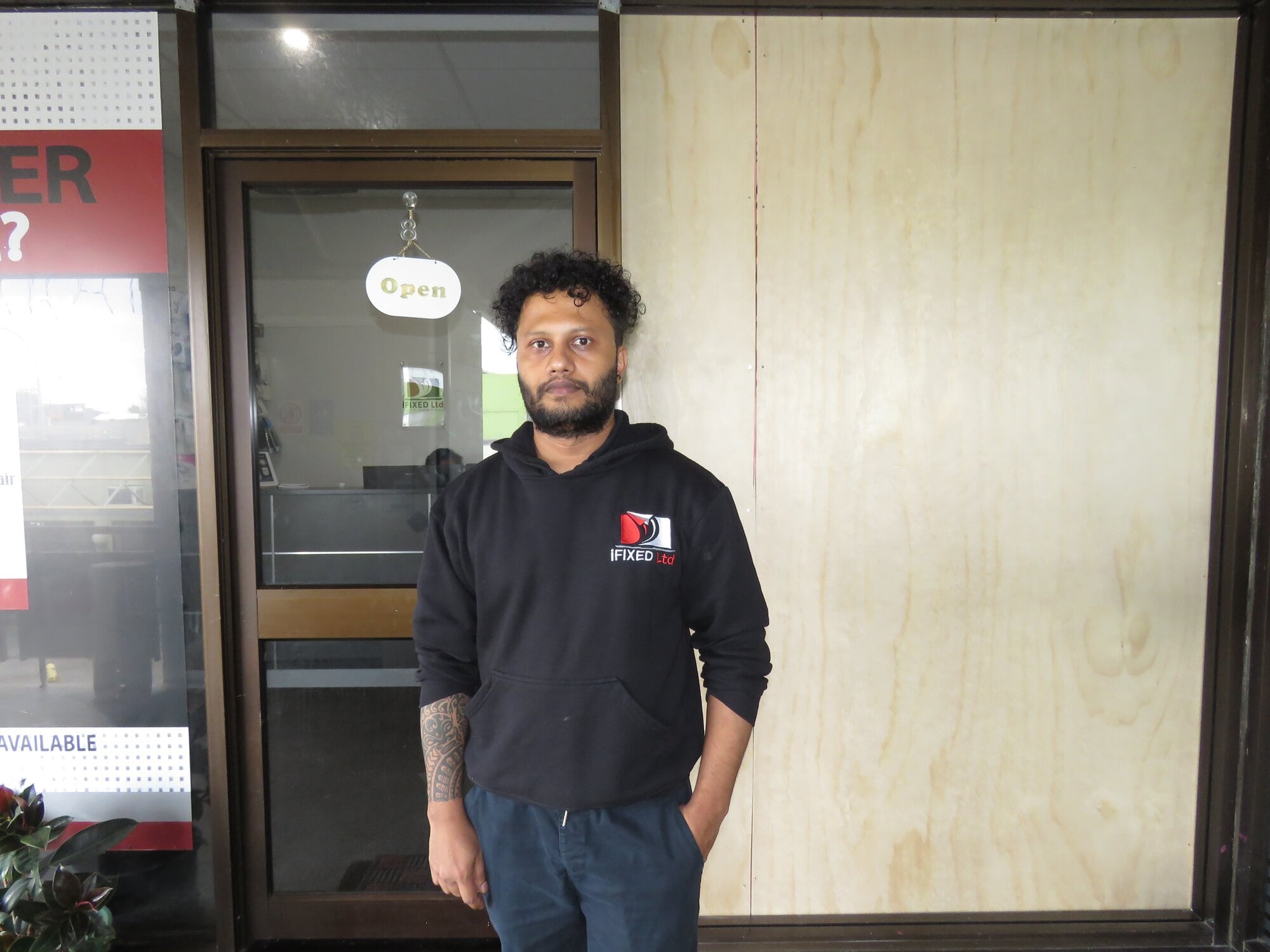 iFixed Ltd owner Chamara Punchihewage said he’s lost after losing $74,000 worth of uninsured stock to a burglary last weekend. Photo / Merle Cave