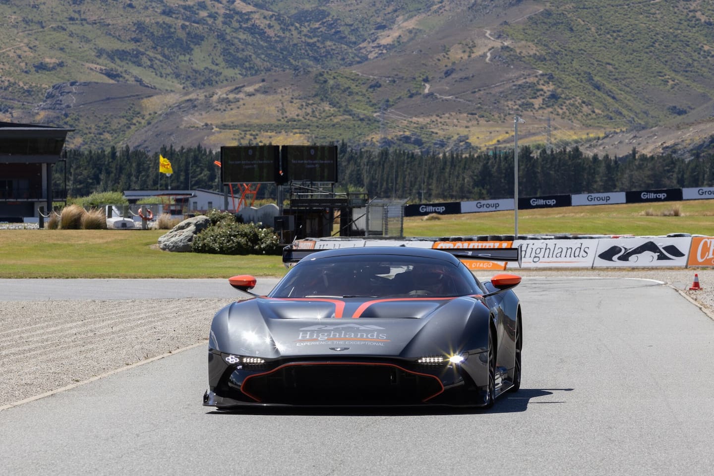 Two laps in an Aston Martin Vulcan at Highlands Motorsport Park in Cromwell would be the premium item at the charity auction. Photo / Supplied