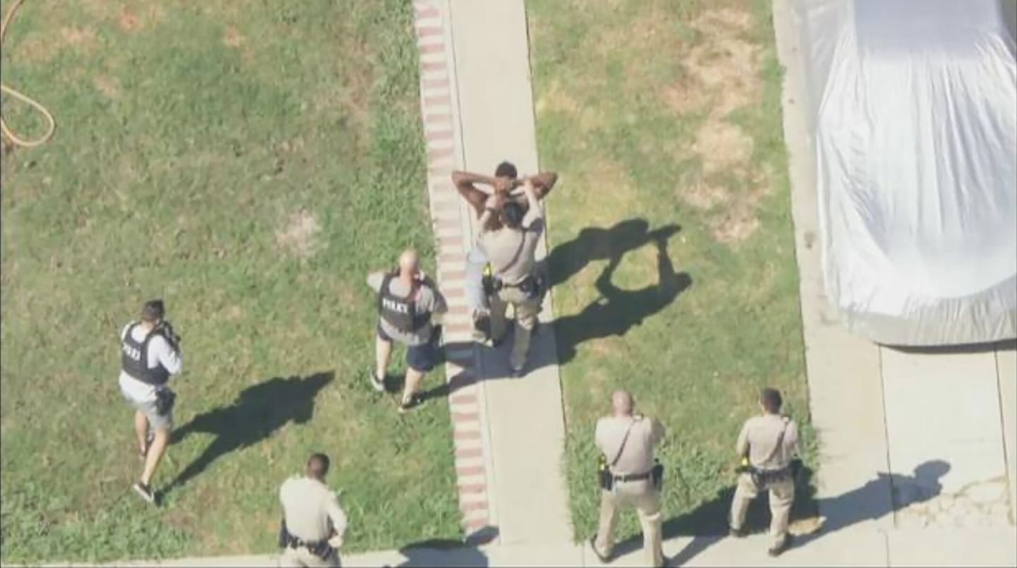 Newport Police in Southern California arrest a suspect after a New Zealand woman was robbed and fatally run over. Photo / KCAL News