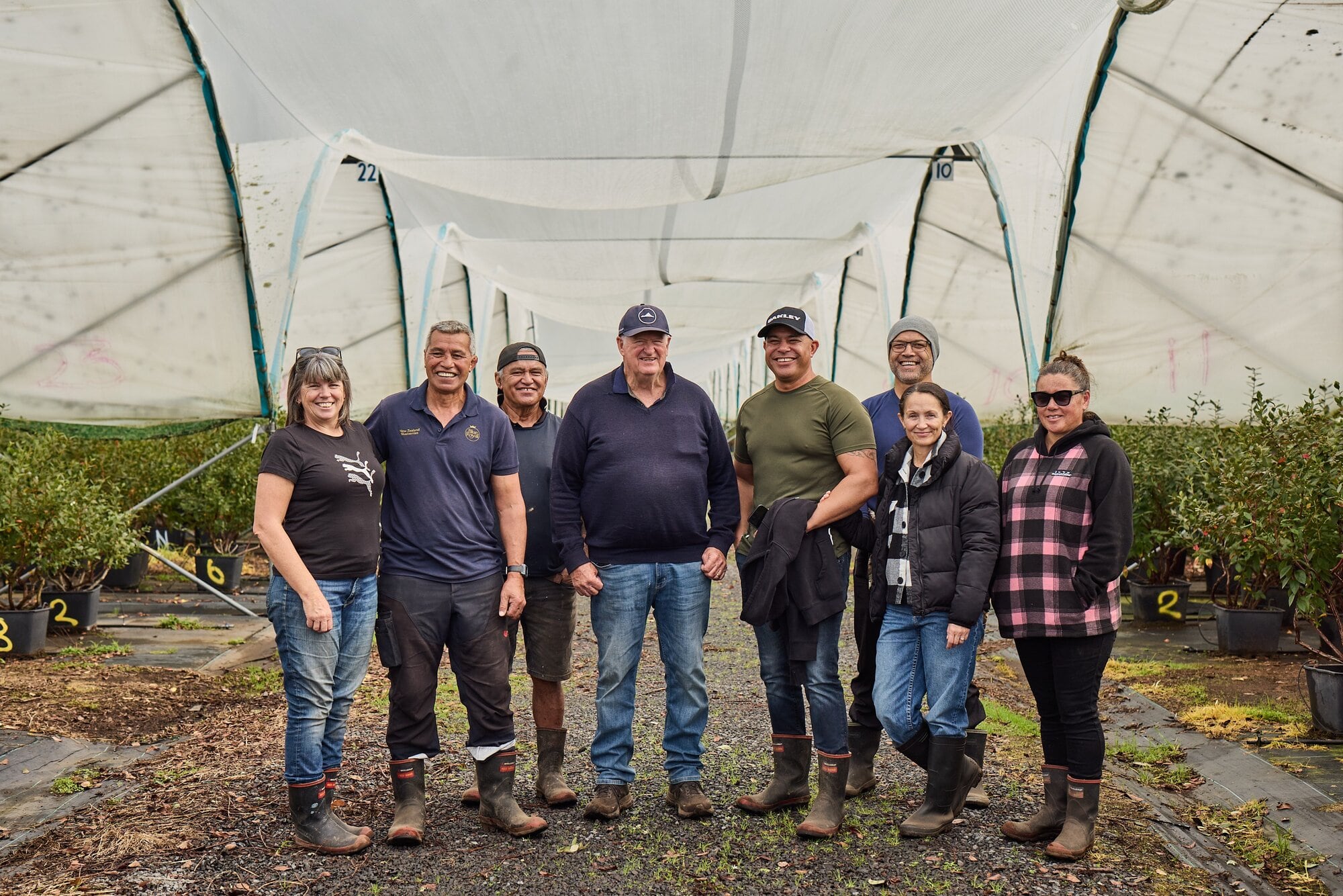  Ridley Bell and the Samuels whānau. Photo / Ant Low
