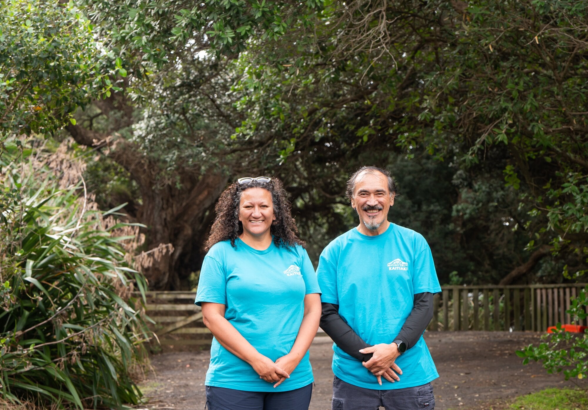  Mauao Trust project manager Porina McLeod and Kawana Warahi. Photo/ Brydie Thompson