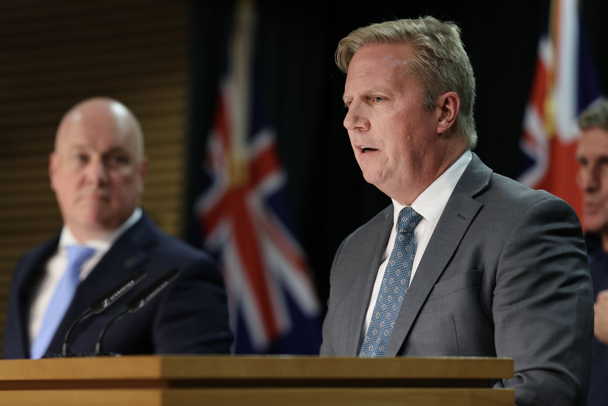Trade Minister Todd McClay with Prime Minister Christopher Luxon at Parliament earlier this month. Photo / Marty Melville