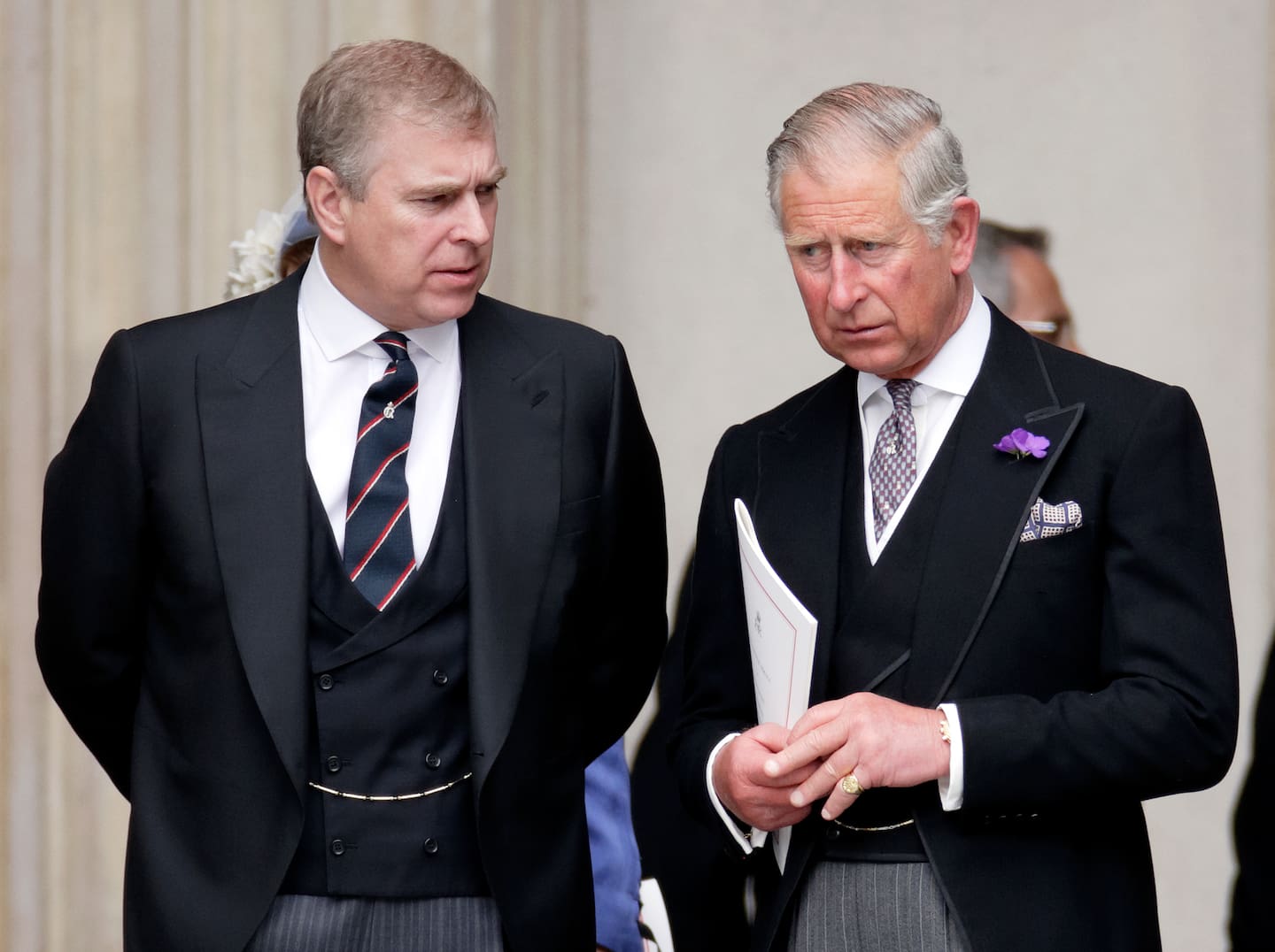 Andrew and Charles together during Queen Elizabeth II's Diamond Jubilee at St Paul's Cathedral in June 2012 in London, England. Photo / Getty Images