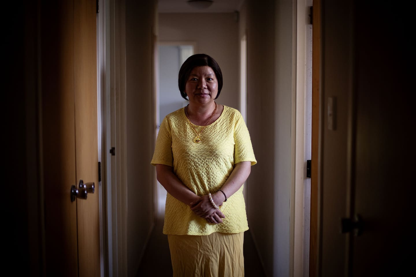 Xinfeng (Lily) Li at her home in New Windsor. She is accused of manipulating Lane to gain $500,000 from his estate. Photo / Dean Purcell