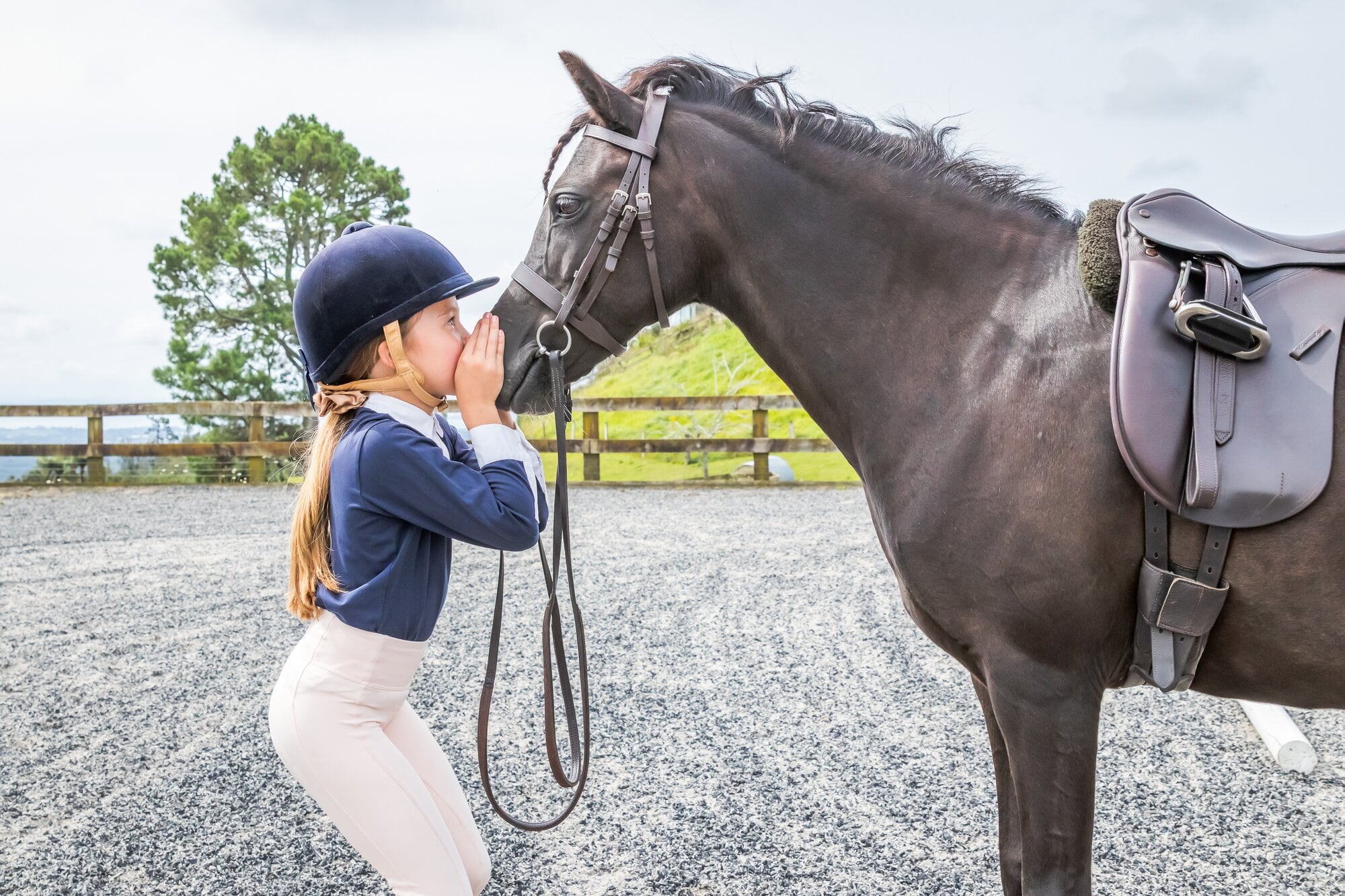  Te Puna&rsquo;s Addison Chan, 9, with pony Windermere Wanderlust &ndash; which has a paddock name &lsquo;Wanda&rsquo; &ndash; training in the family&rsquo;s arena on their Te Puna property. Photo / Kelly O&rsquo;Hara