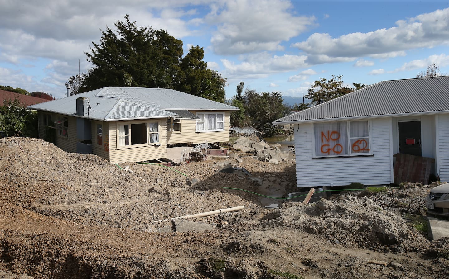 Damage after the Edgecumbe floods.