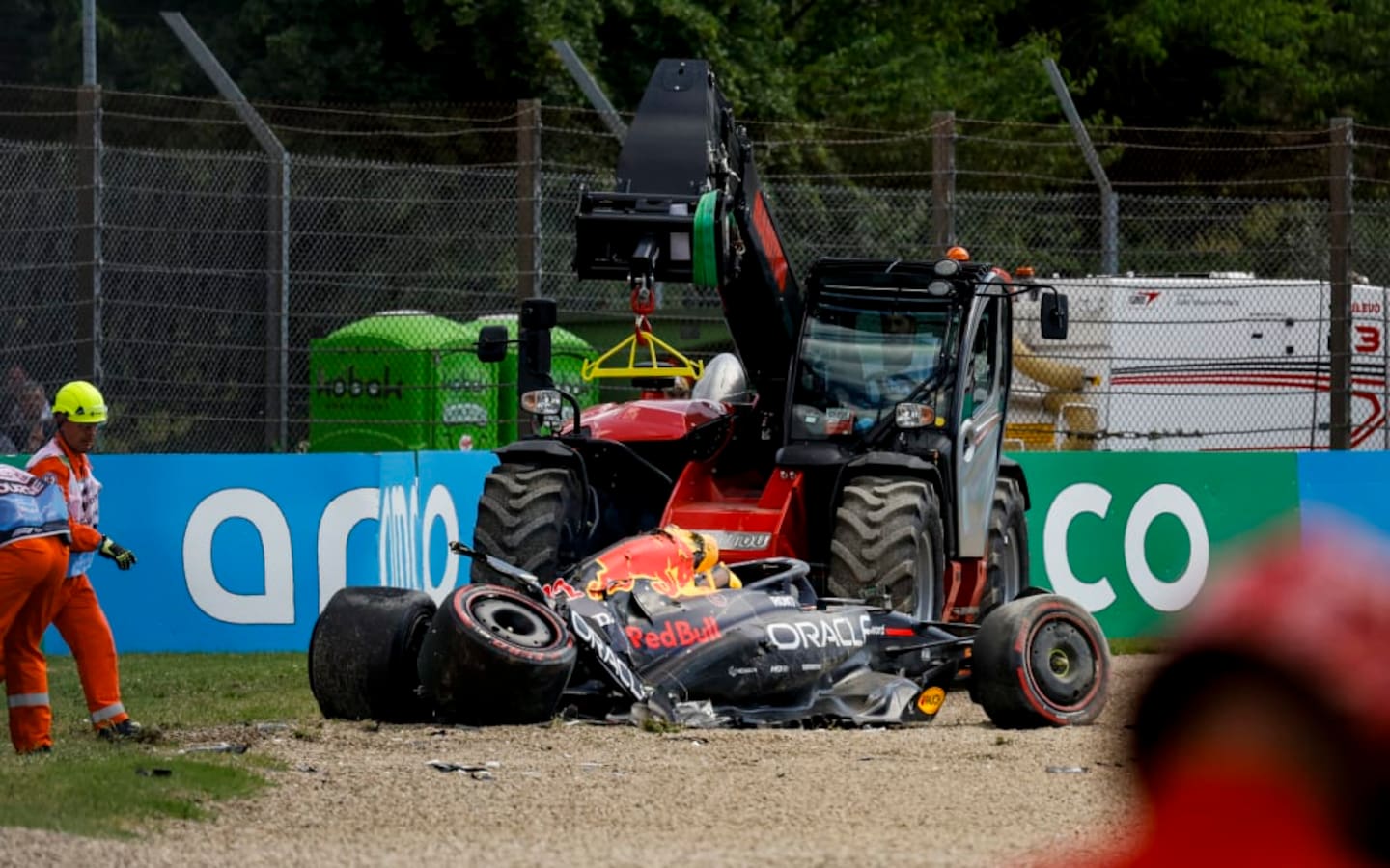 Yuki Tsunoda crashed his Red Bull car during qualifying for the Emilio-Romagna Grand Prix in Italy last month. Photo / AFP