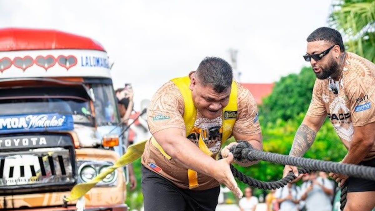 On The Up: Dannevirke strongman Jarna Mihaere claims Pacific’s Strongest title in Samoa