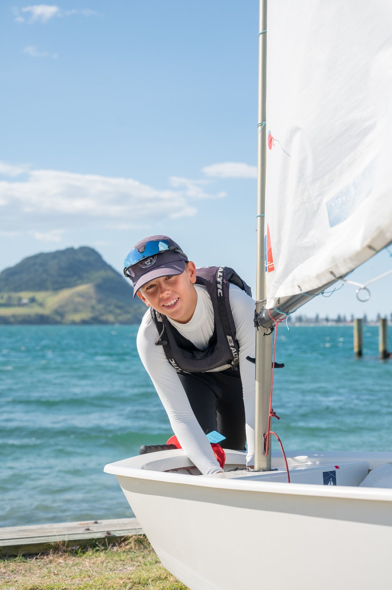  Tauranga sailor Micah Bollen, 13, has been thriving in the sport of sailing. Photo / Brydie Thompson