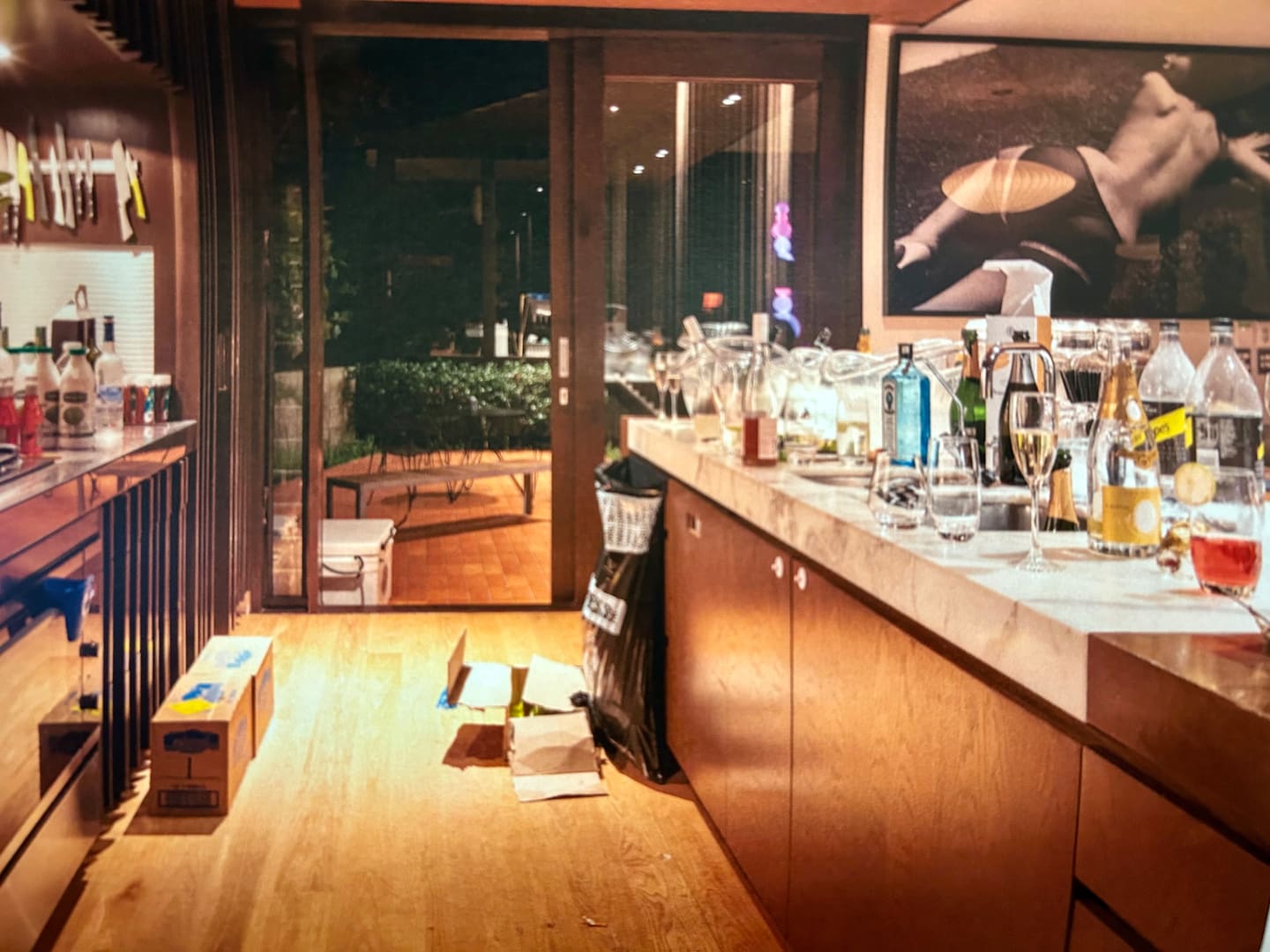 A cocktail party at a Westmere property turned into a crime scene in April 2021 after Auckland property developer Andrew Montgomerie allegedly smashed a broken wine glass against another man's neck during a heated exchange. Montgomerie is on trial, accused of wounding the other man. Photo / NZ Police