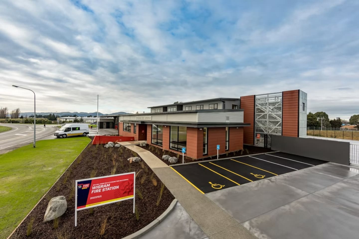 Joshua Strauss worked out of the Wigram Fire Station. Photo / David Baird Photography