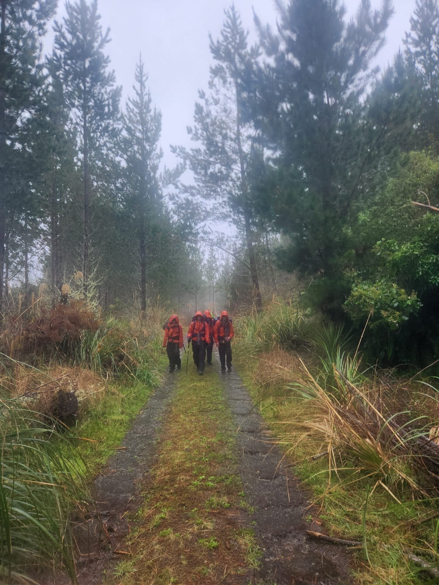  Hiking – in all weather – was part of the Project K Wilderness Challenge. Photo / Supplied