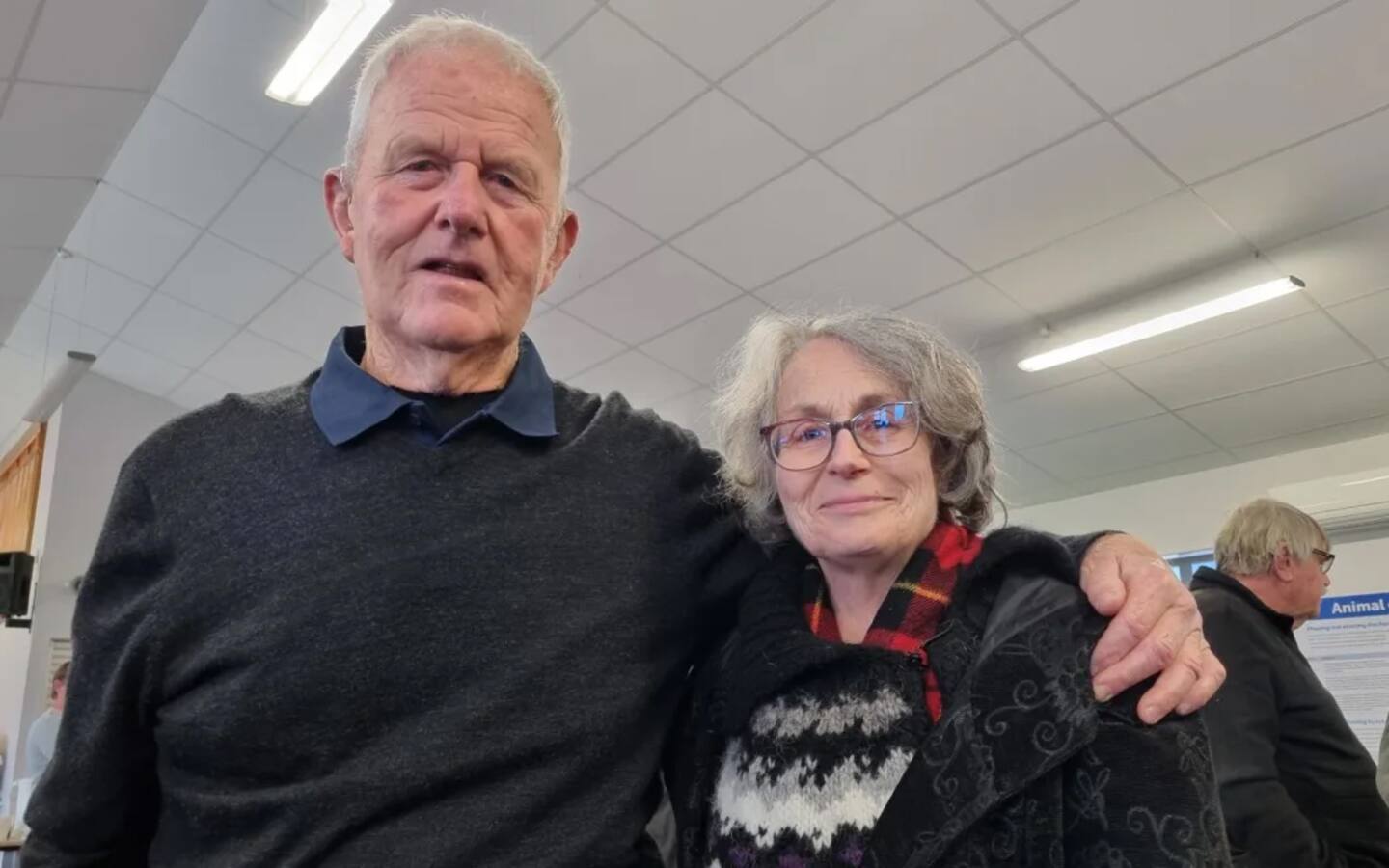 Taranaki farmers Rex and Janice Carroll. Photo: RNZ / Robin Martin