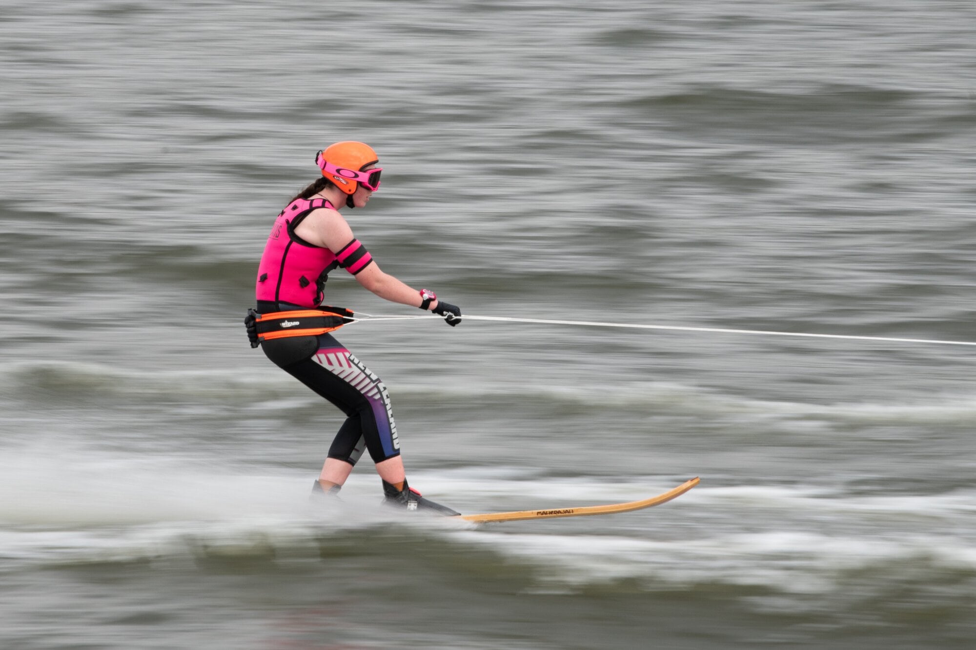 Ellison Hollands, 14, has been waterskiing since age 4. Photo / Marc Vermeiren
