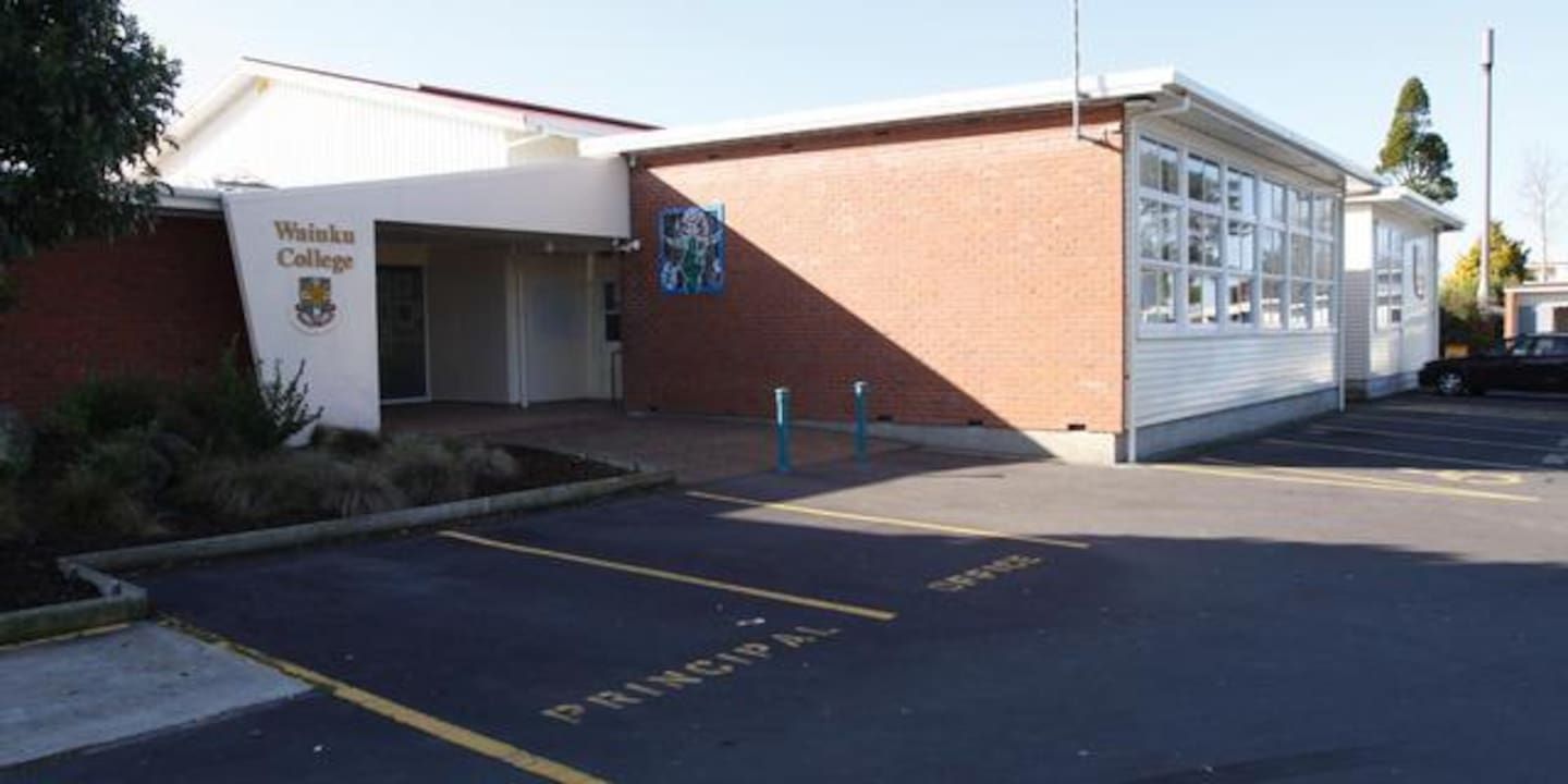 Waiuku College is closed for the day. Photo / Chris Loufte