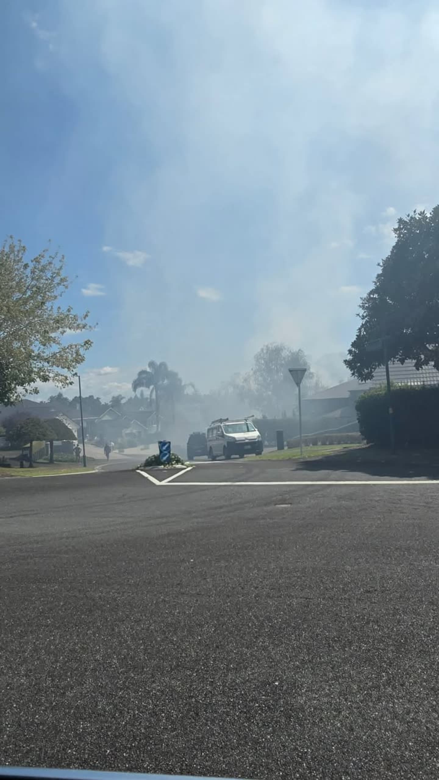 Thick smoke over Bethlehem this morning.