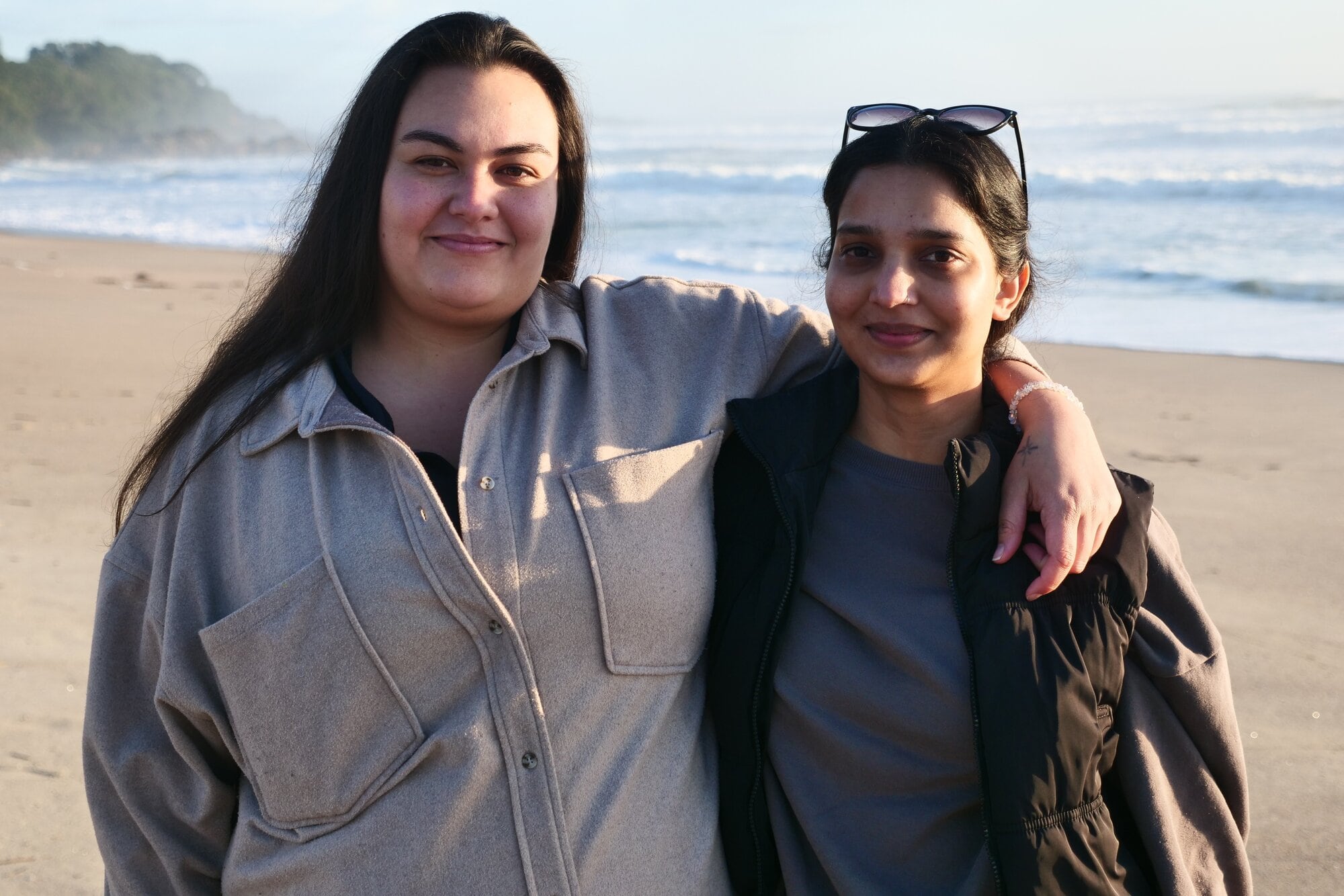 Shavorn Cavanagh, who was near Maunganui Beach with a friend, said she was not worried about a tsunami hitting Tauranga.