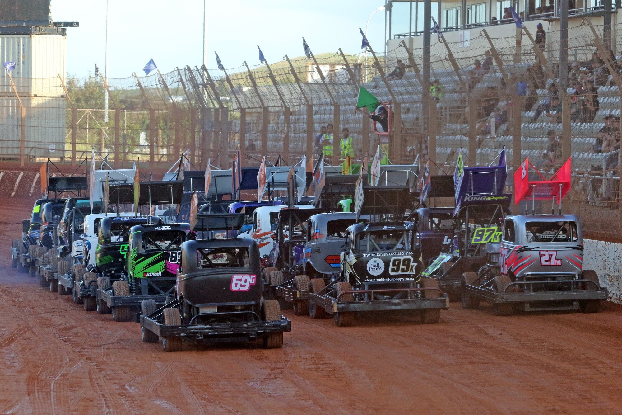 A capacity field of Stock Cars will make their first appearance of the season at Baypark Speedway this Saturday night. Photo / Stuart Whitaker, The Write Angle