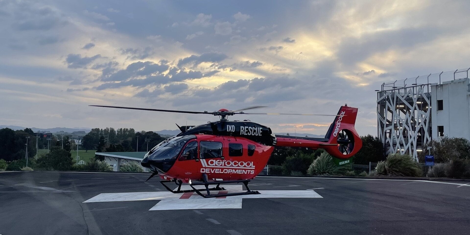 The Aerocool Rescue Helicopter has undergone a paint job and is now in its brand colours of green, red and black. Photo / supplied