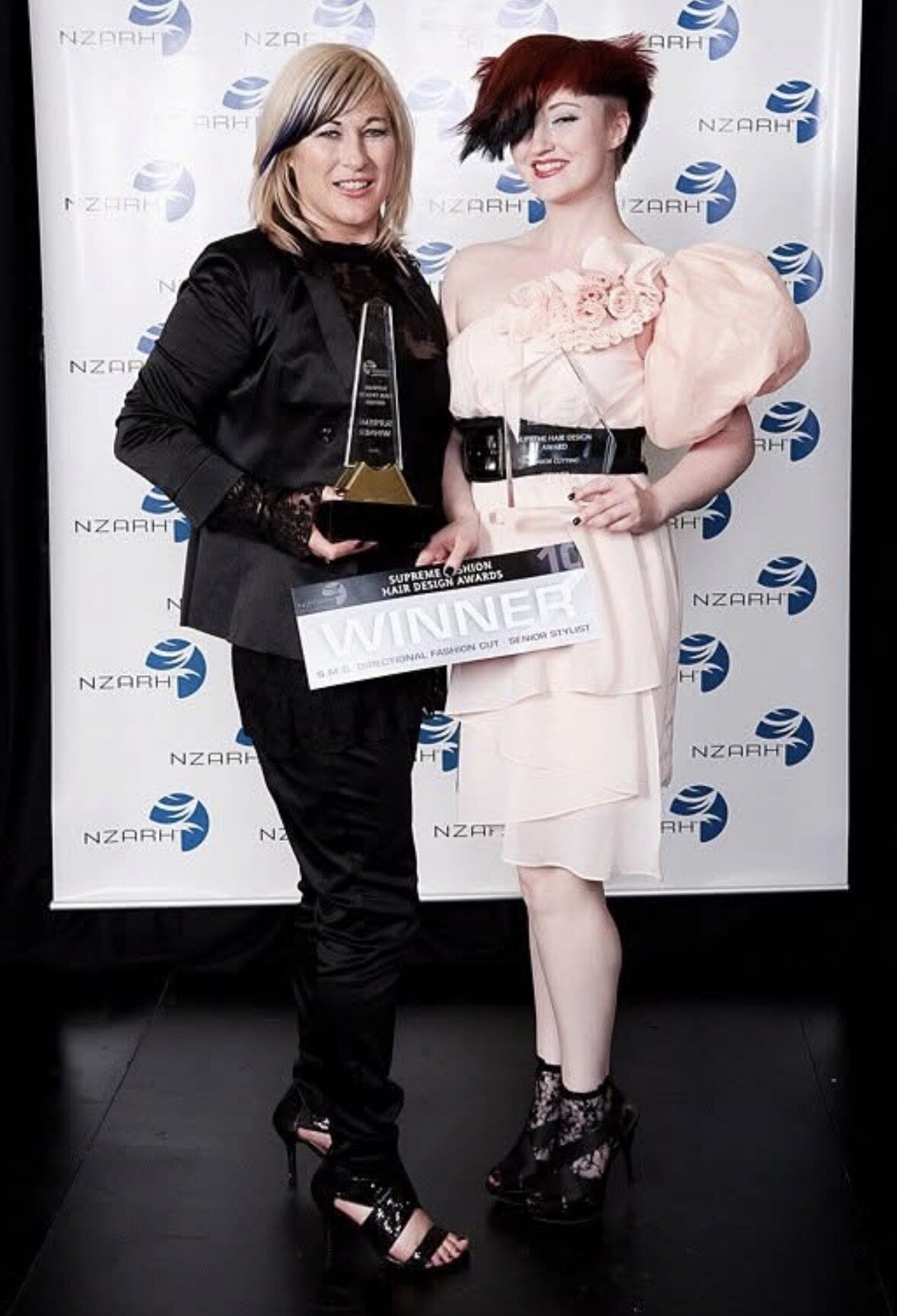 Screenshot Liz Ward, on left, was well-respected and widely-known in NZ’s hairdressing industry. Photo / File