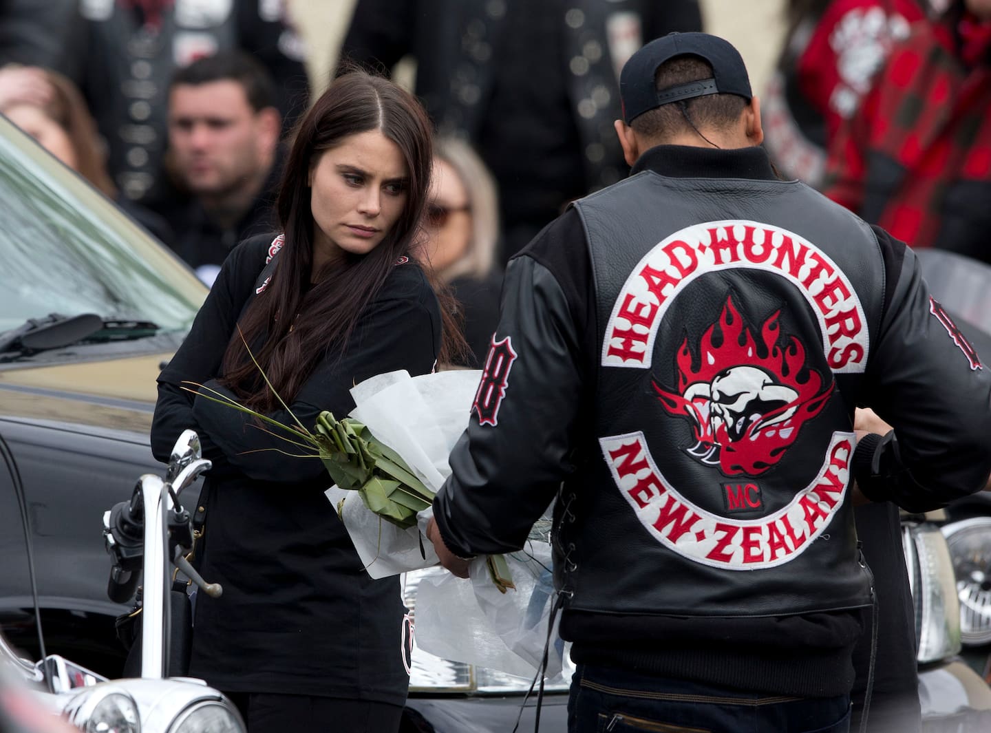 Millie Elder-Holmes at the Waikumete Cemetery after the funeral of Connor Morris. Photo / Brett Phibbs