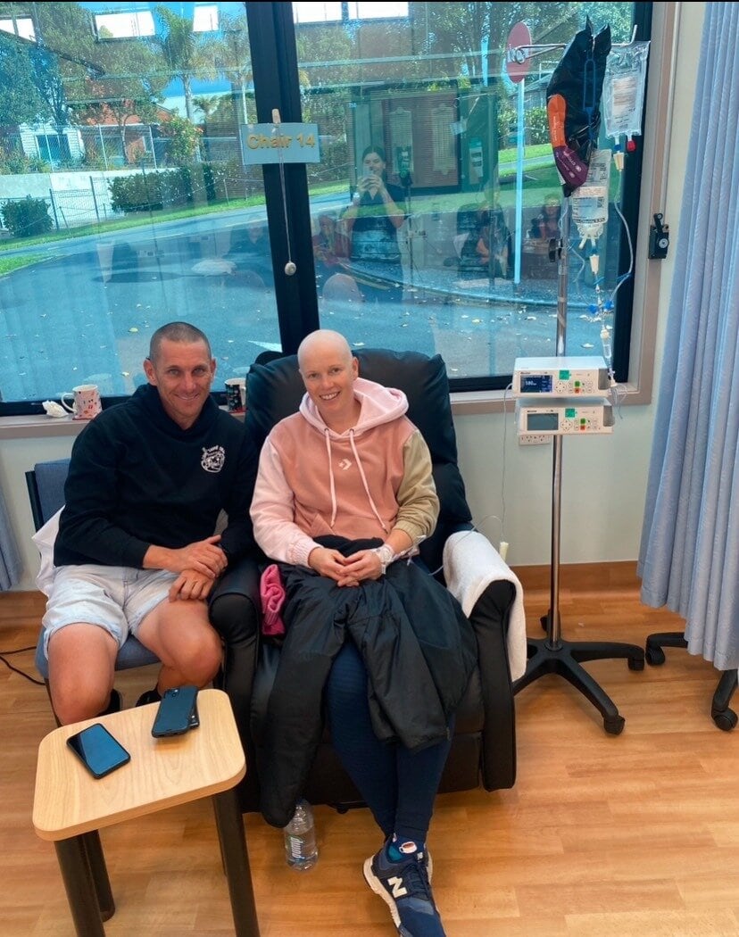  Partner Roy Spacey with Harriet Steele, who underwent treatment throughout 2024. Photo / Supplied