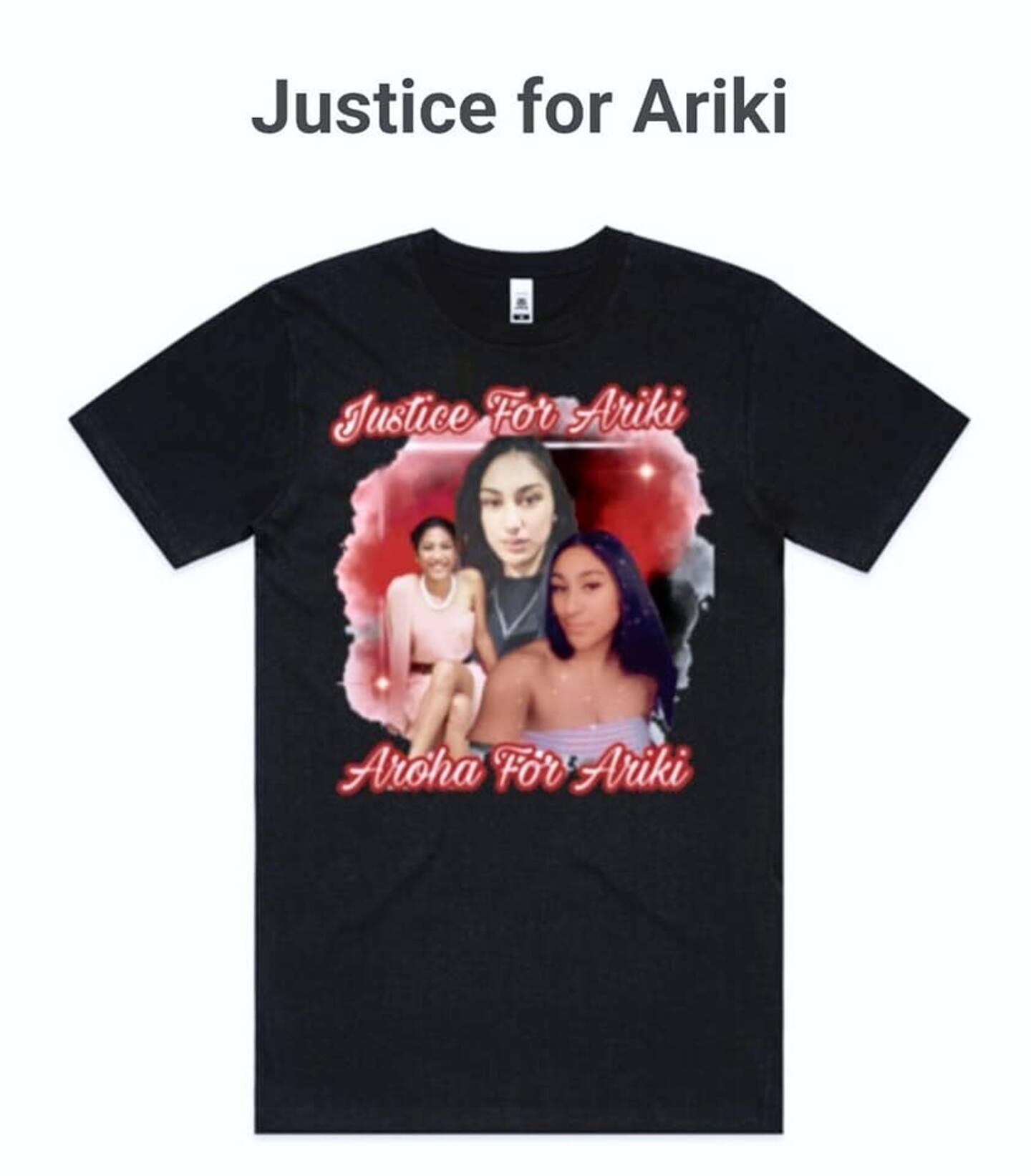 Shirts were sold with funds raised to contribute towards teen homicide victim Ariki Rigby's headstone, unveiling and permanent memorial.