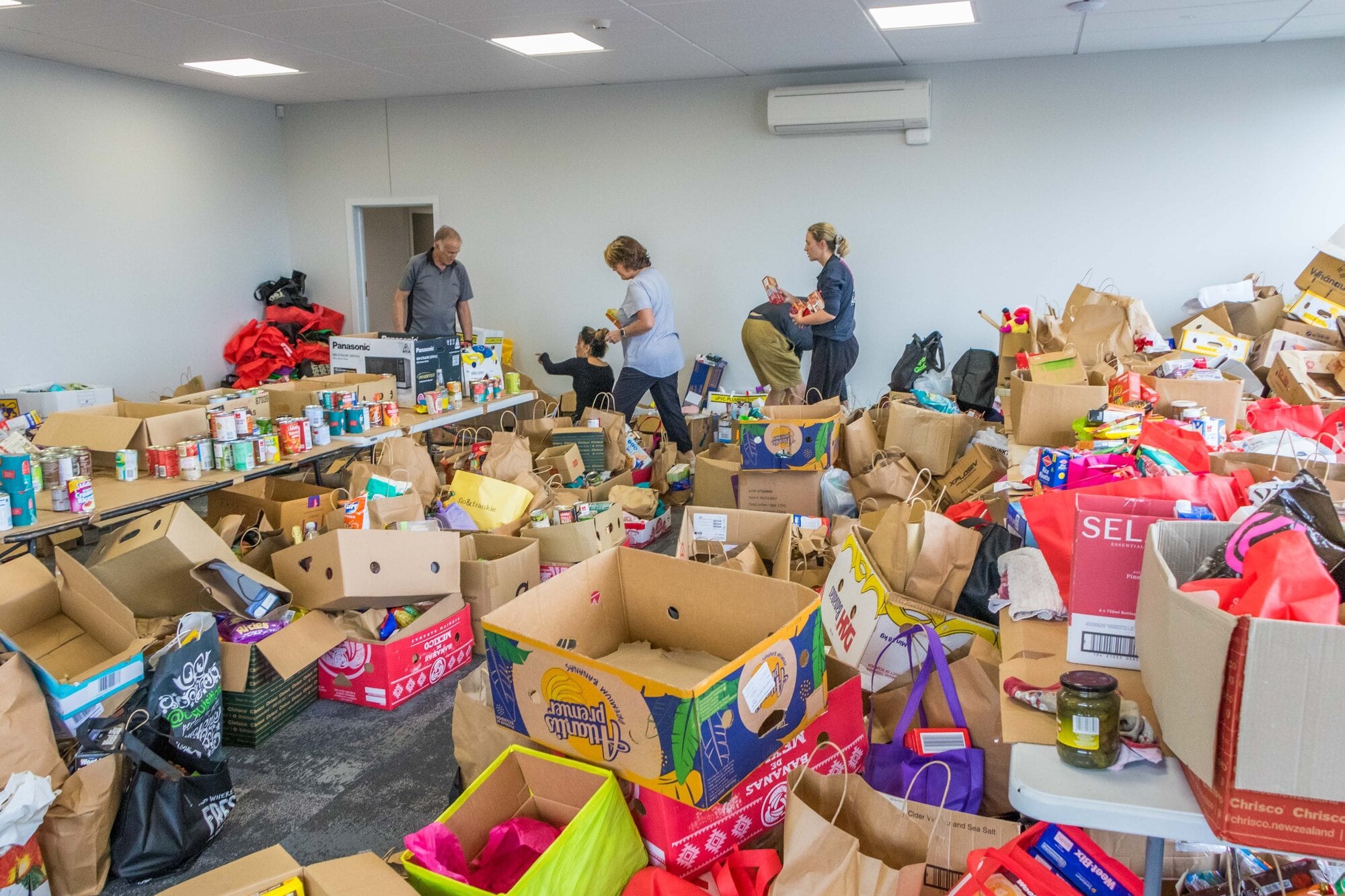 The first Pāpāmoa Food Bank Drive in December 2023.