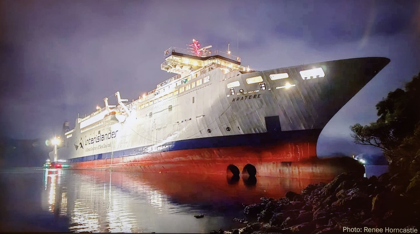 The Aratere ran aground in 2024.